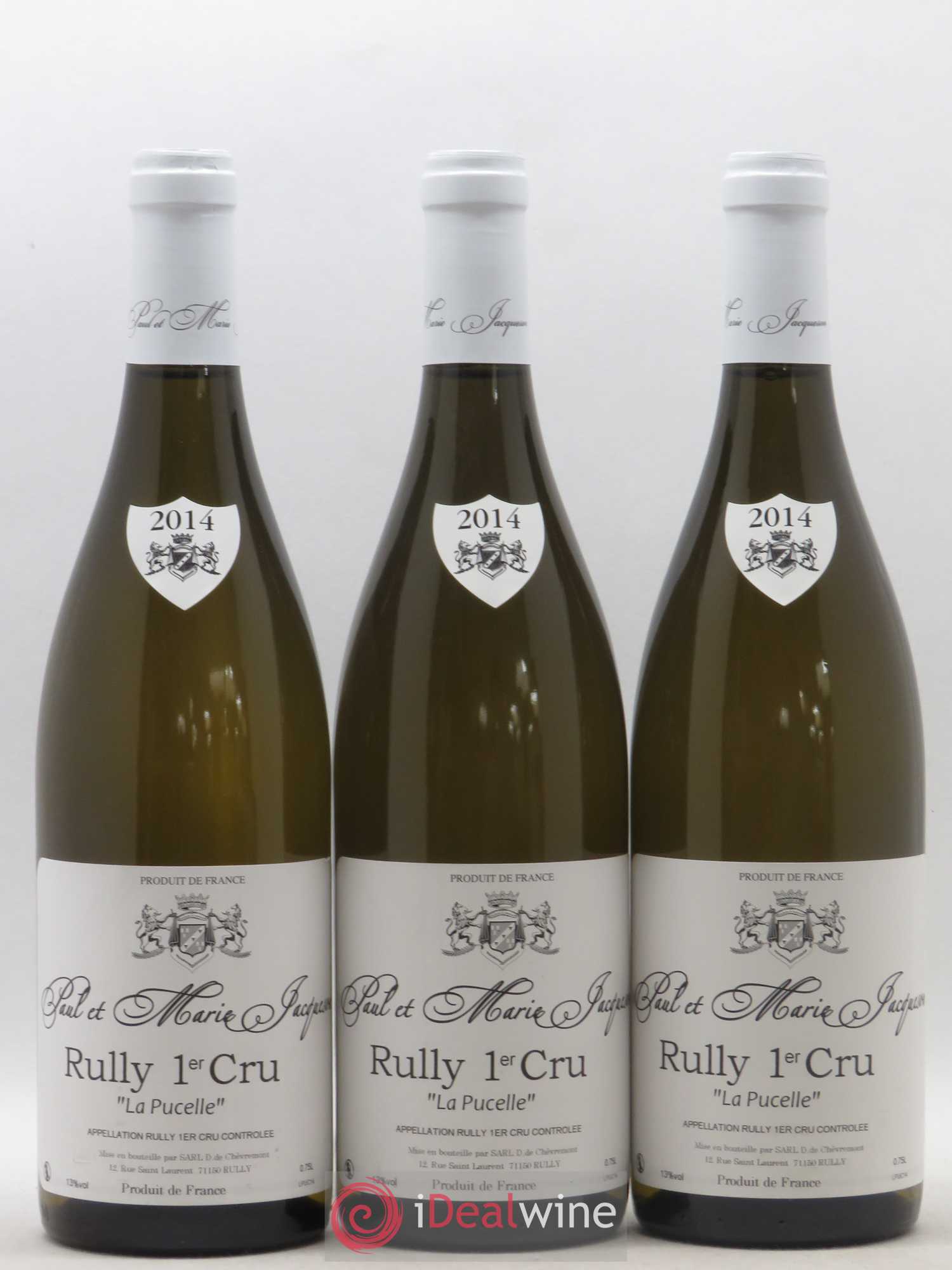 Rully 1er Cru La Pucelle Paul & Marie Jacqueson 2014 - Posten von 3 Flaschen - 0