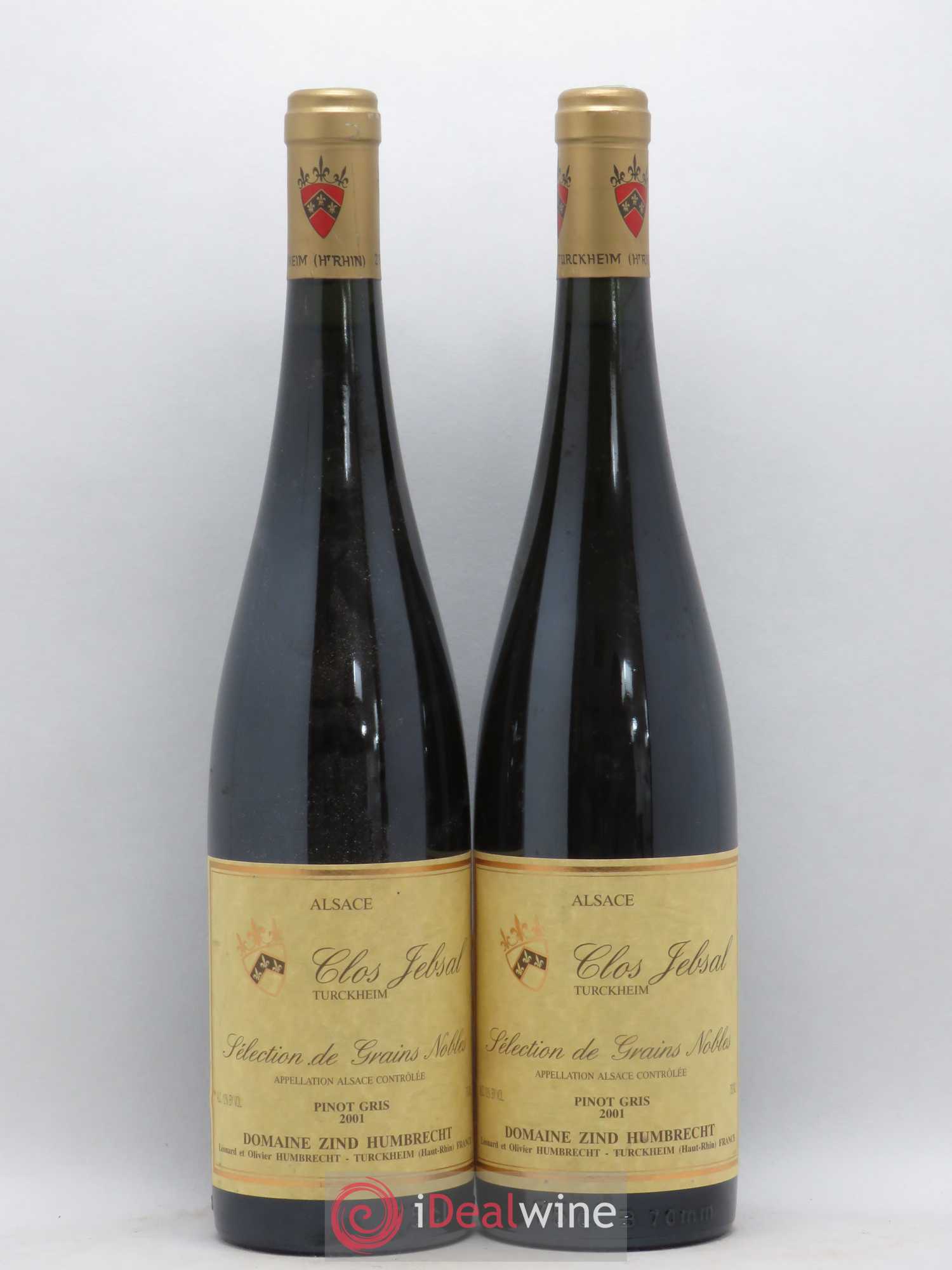 Alsace Pinot Gris Clos Jebsal Sélection de Grains Nobles Zind-Humbrecht (Domaine) 2001 - Lotto di 2 bottiglie - 0