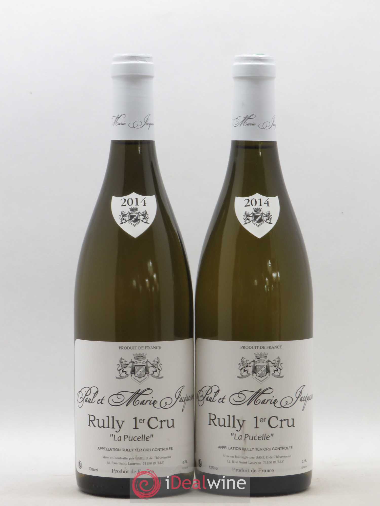 Rully 1er Cru La Pucelle Paul & Marie Jacqueson 2014 - Lot de 2 bouteilles - 0