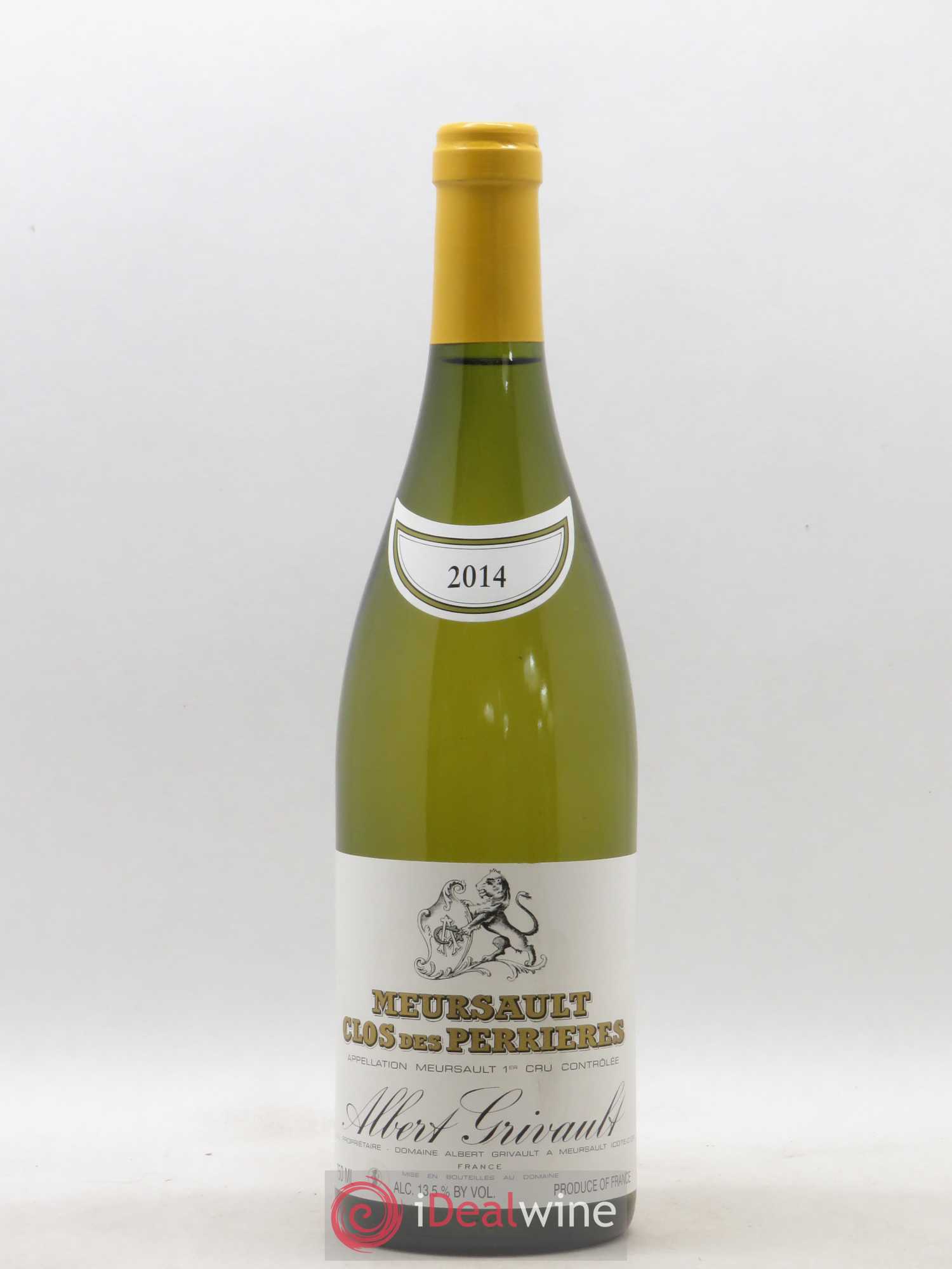 Meursault 1er Cru Clos des Perrières Monopole Albert Grivault 2014 - Lot de 1 bouteille - 0