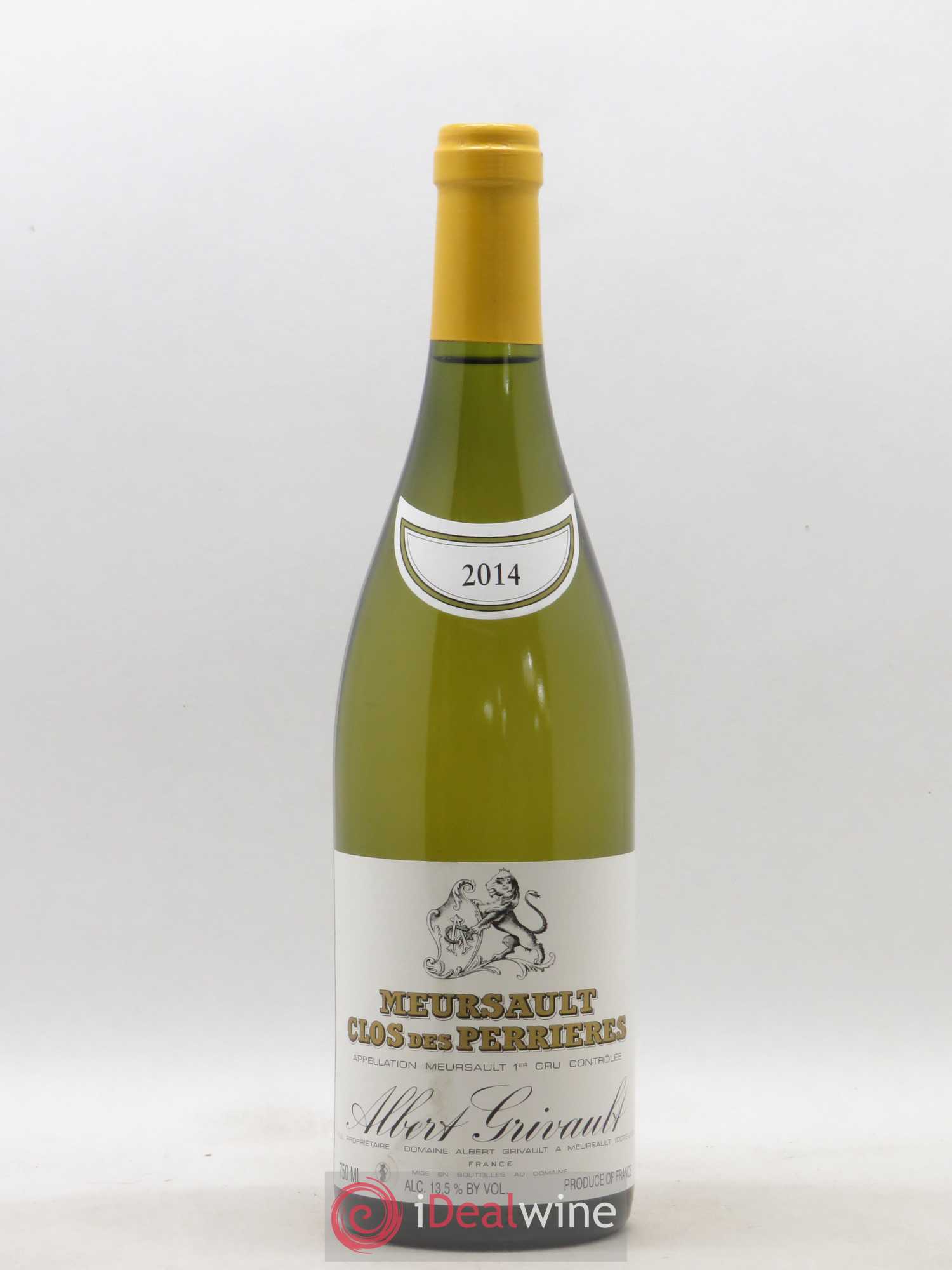 Meursault 1er Cru Clos des Perrières Monopole Albert Grivault 2014 - Lot de 1 bouteille - 0