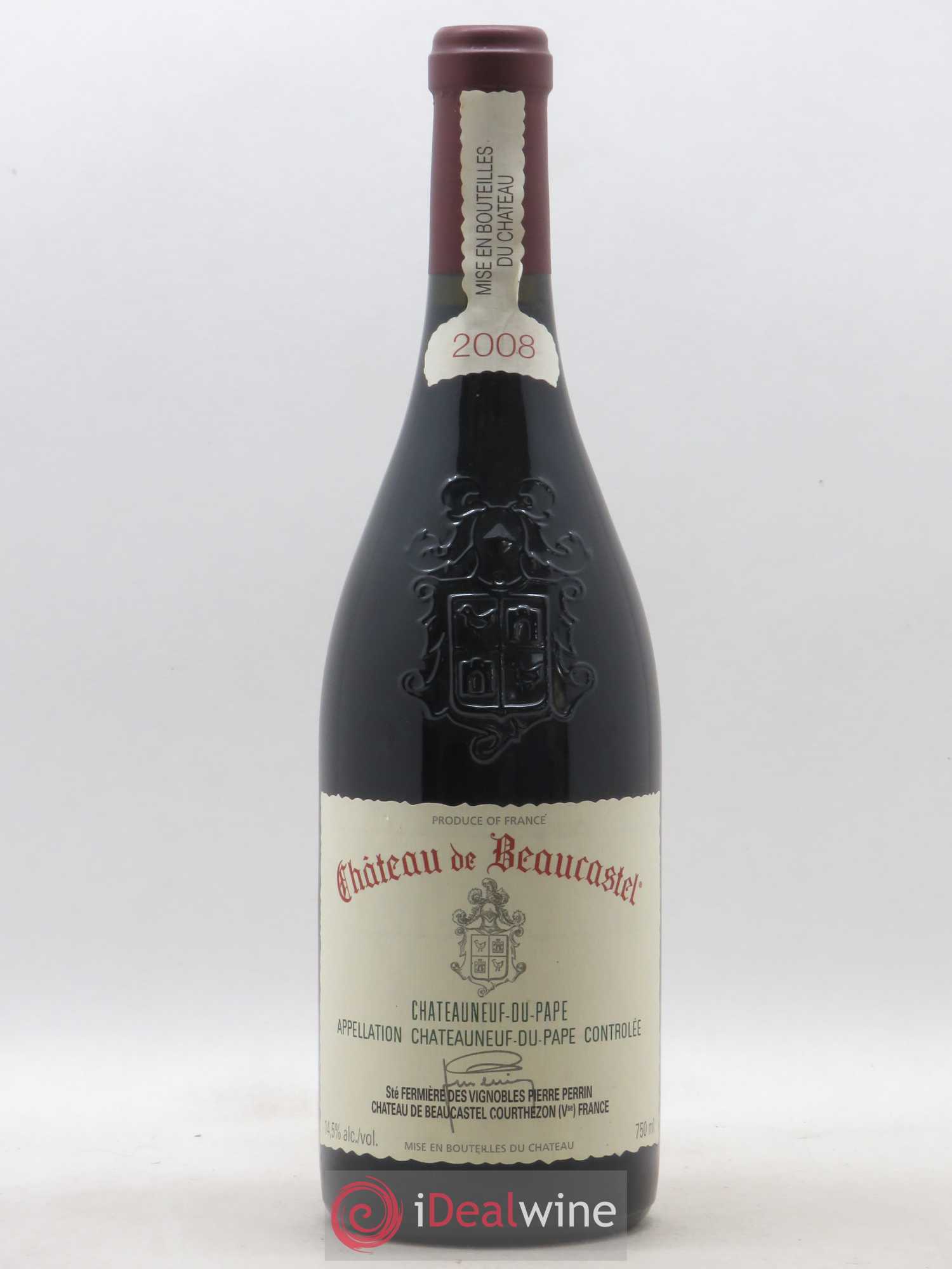 Châteauneuf-du-Pape Château de Beaucastel Famille Perrin 2008 - Lot de 1 bouteille - 0