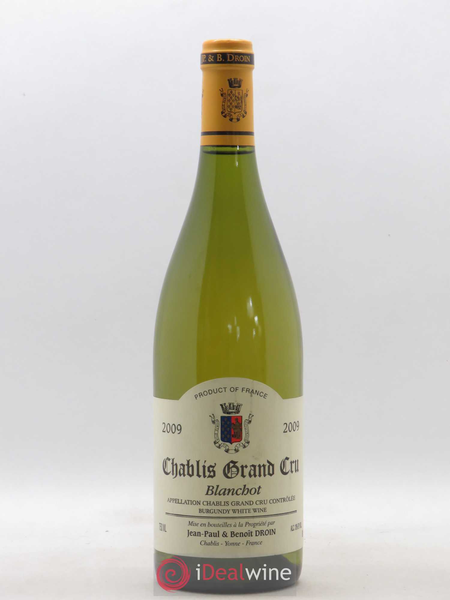 Chablis Grand Cru Blanchot Jean-Paul & Benoît Droin (Domaine) 2009 - Lot de 1 bouteille - 0