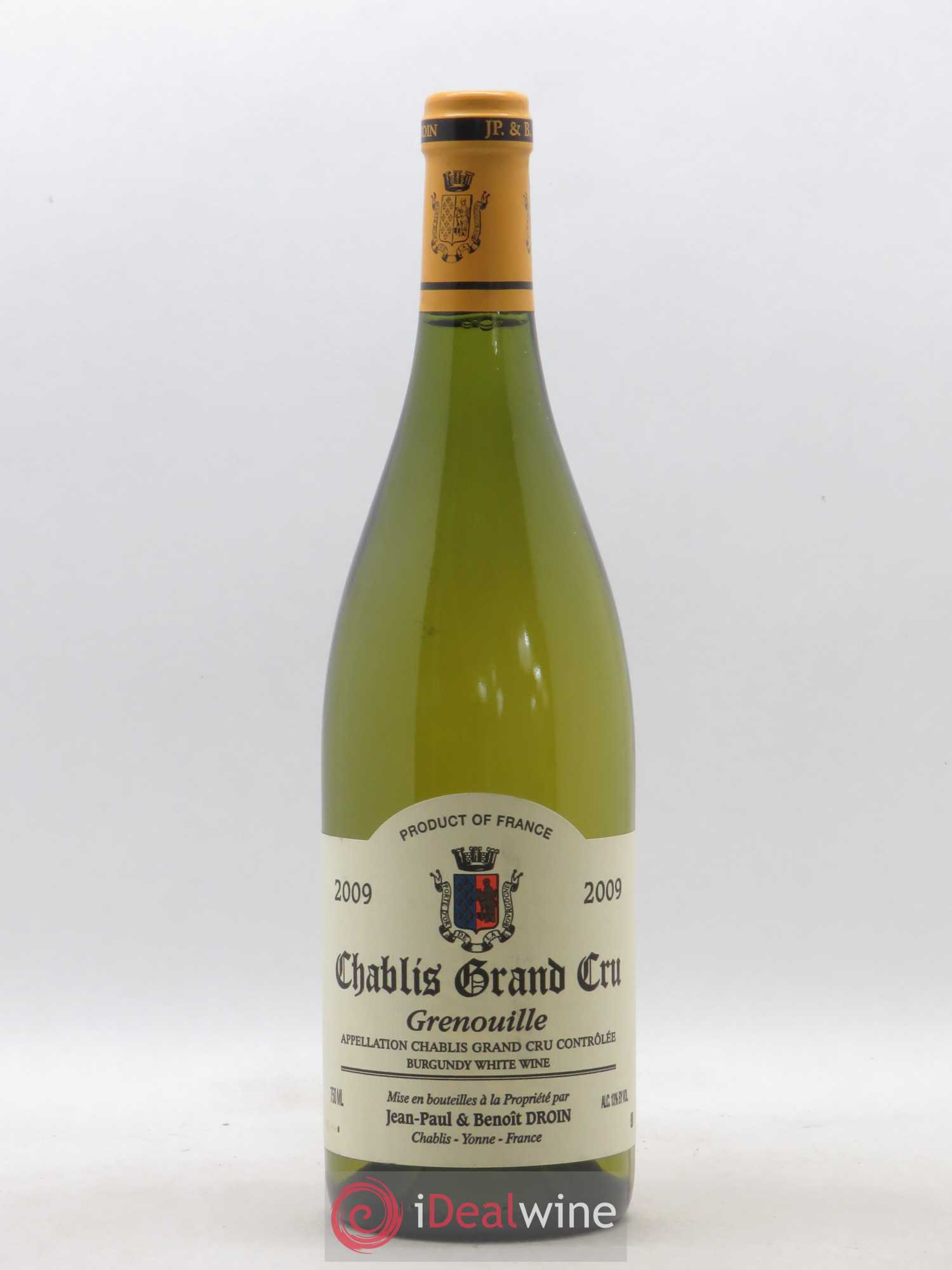 Chablis Grand Cru Grenouilles Jean-Paul & Benoît Droin (Domaine) 2009 - Lot de 1 bouteille - 0