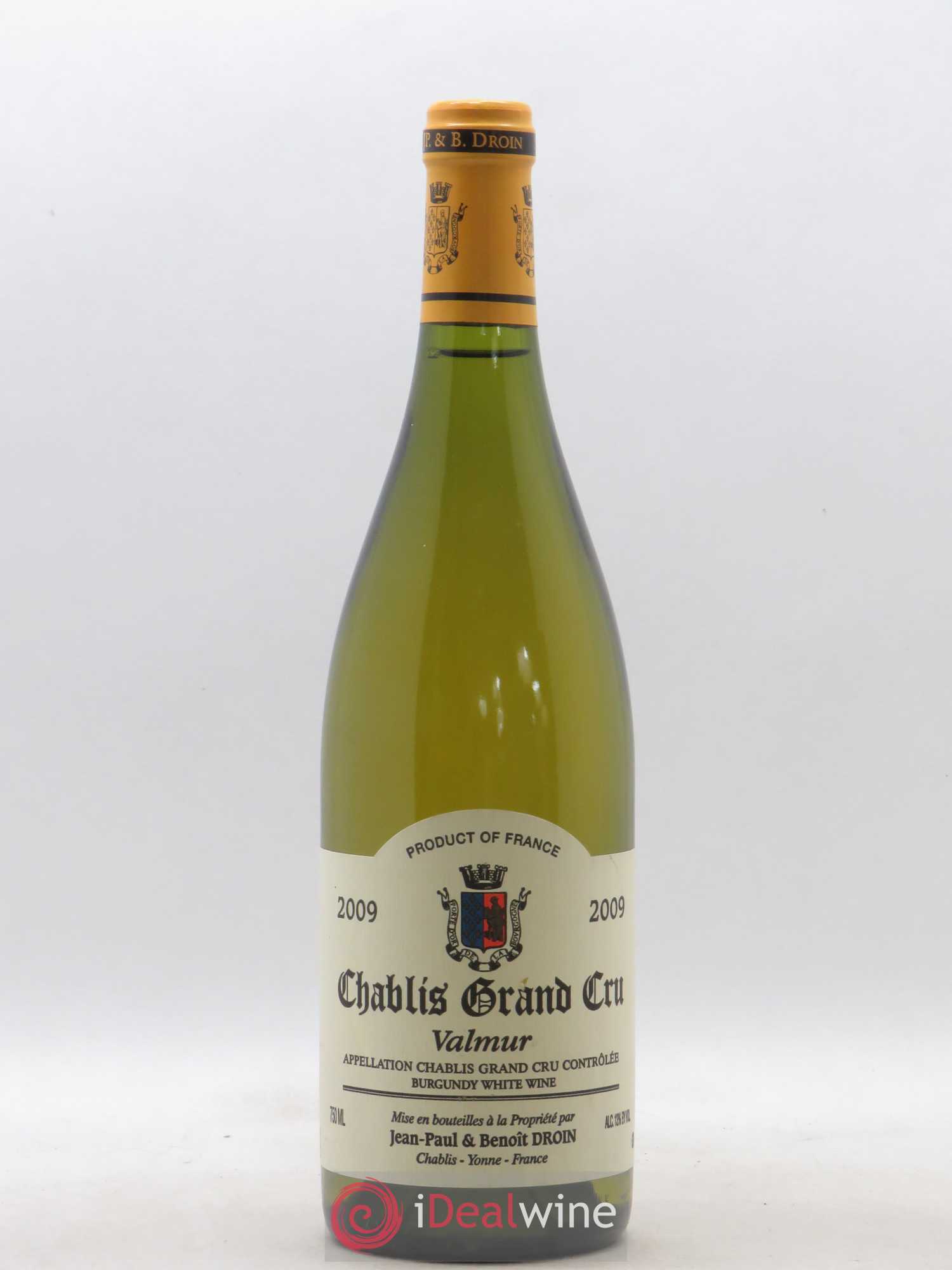 Chablis Grand Cru Valmur Jean-Paul & Benoît Droin (Domaine) 2009 - Lot de 1 bouteille - 0