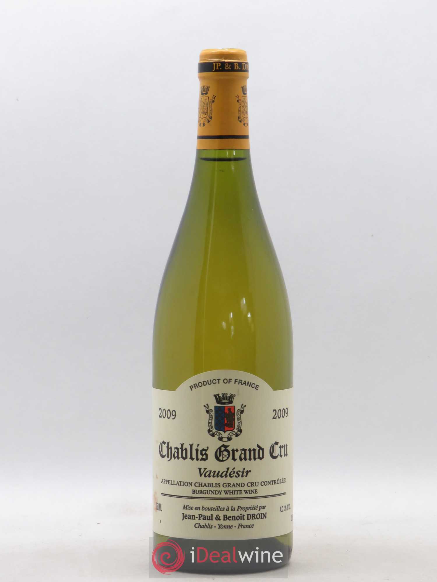 Chablis Grand Cru Vaudésir Jean-Paul & Benoît Droin (Domaine) 2009 - Lot de 1 bouteille - 0