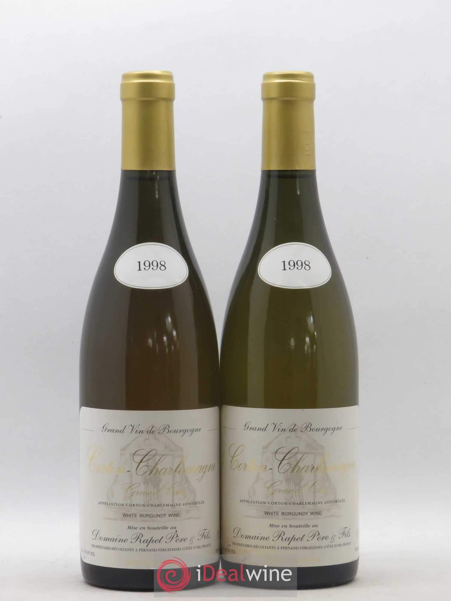 Corton-Charlemagne Grand Cru Rapet Père & Fils 1998 - Lot de 2 bouteilles - 0