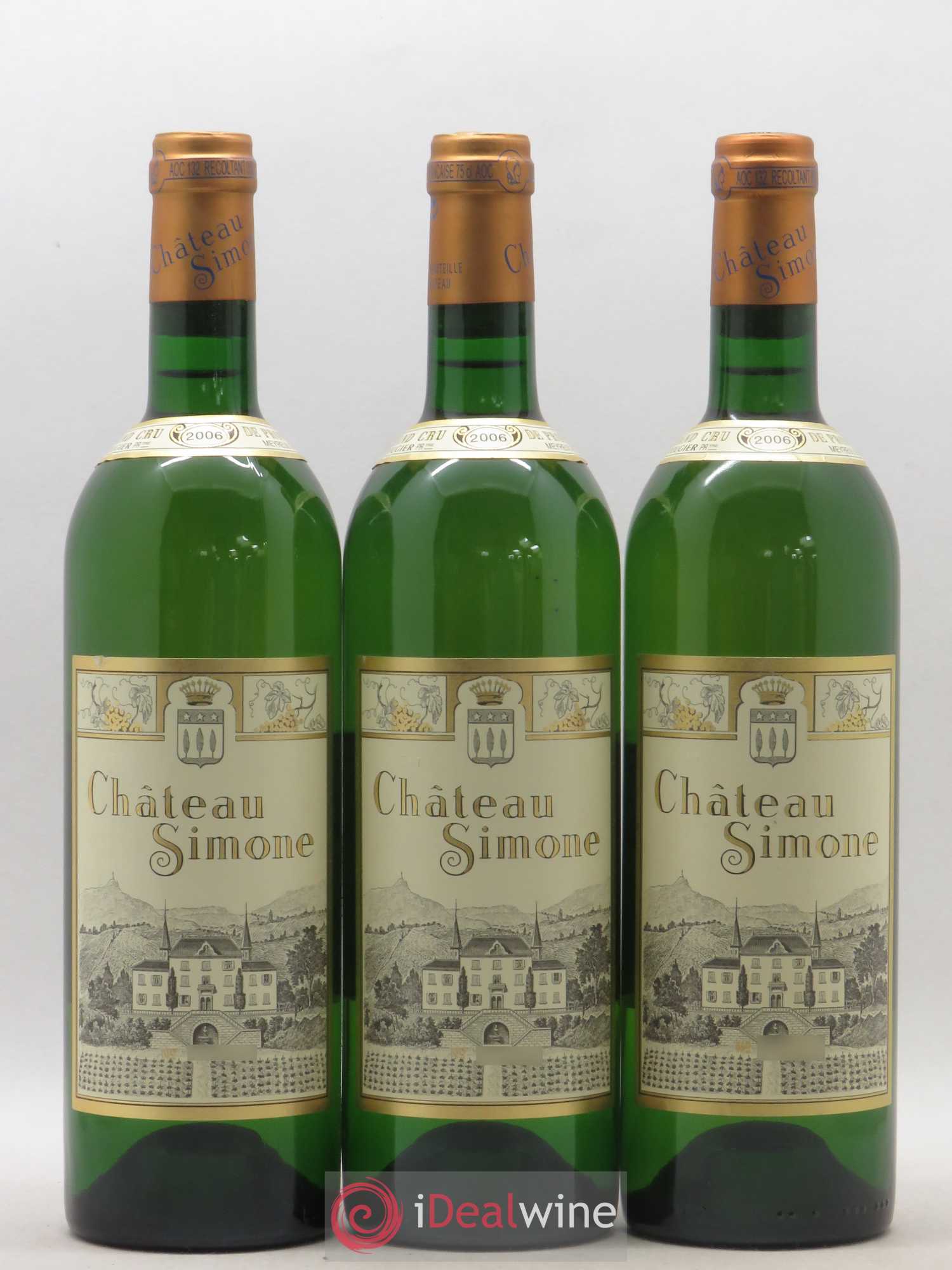 Palette Château Simone Famille Rougier 2006 - Posten von 3 Flaschen - 0