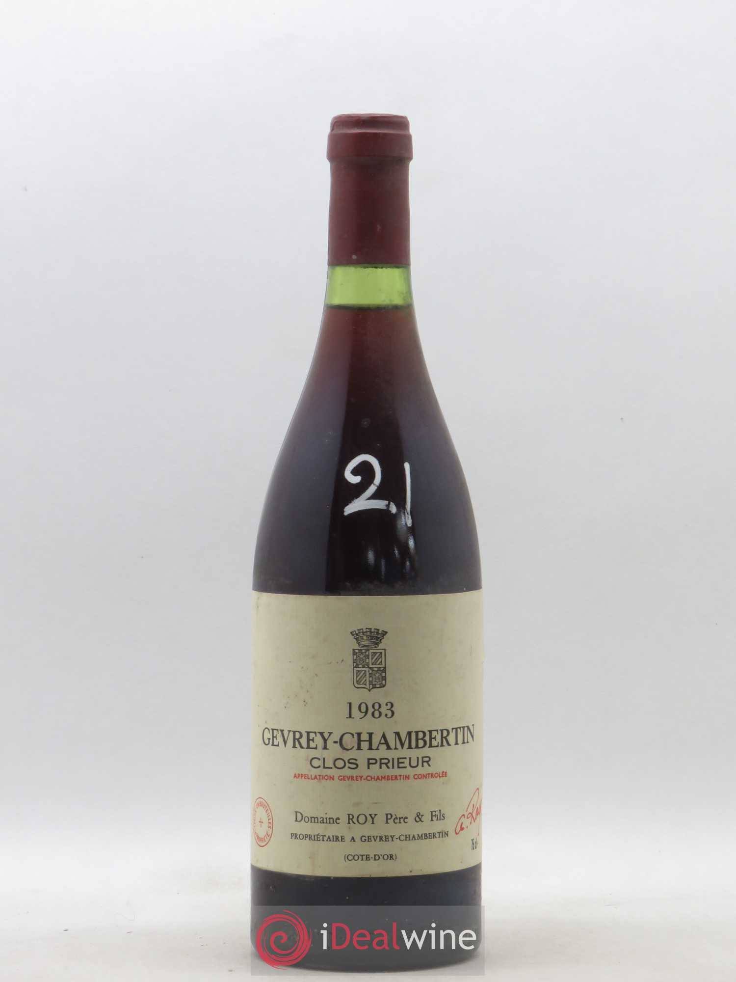 Gevrey-Chambertin Clos Prieur Domaine Roy 1983 - Posten von 1 Flasche - 0