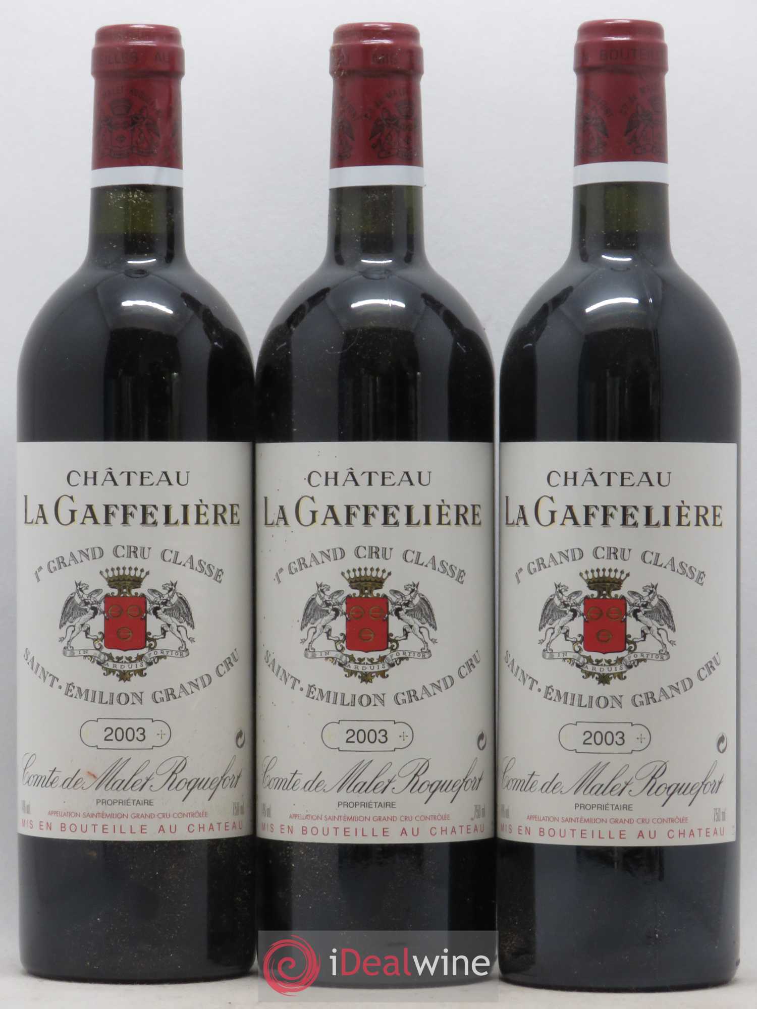 Château la Gaffelière 1er Grand Cru Classé B 2003 - Lot de 3 bouteilles - 0