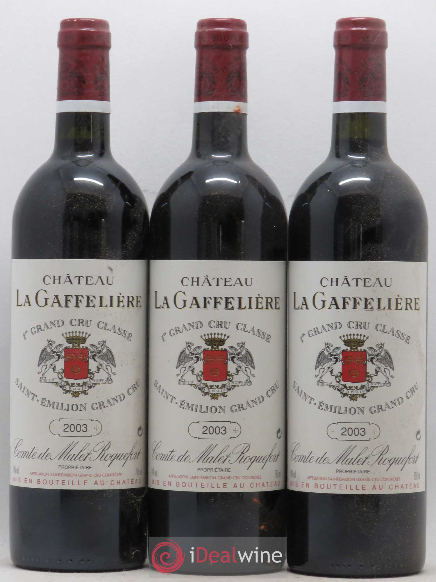 Château la Gaffelière 1er Grand Cru Classé B 2003 - Lot de 3 bouteilles - 0
