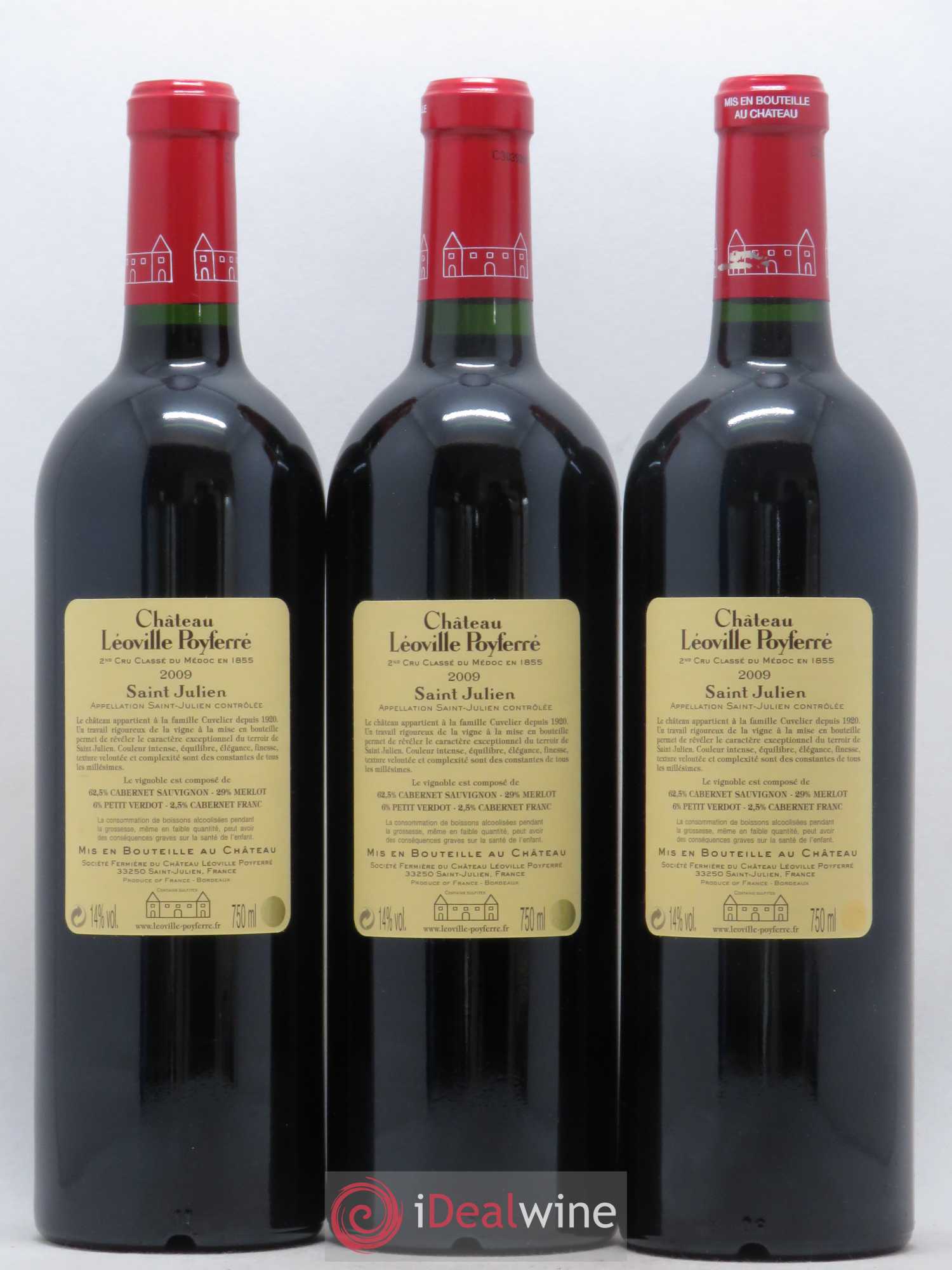 Château Léoville Poyferré 2ème Grand Cru Classé 2009 - Lot de 12 bouteilles - 2