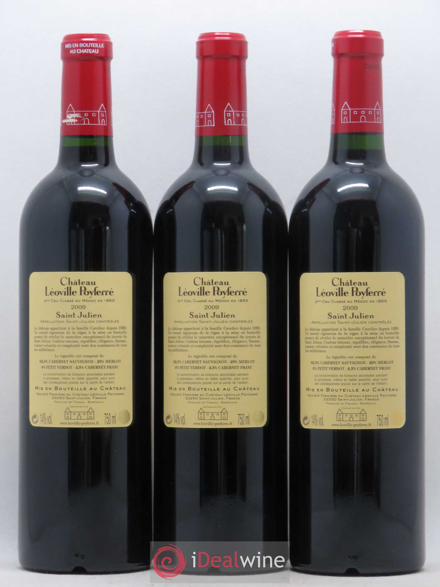 Château Léoville Poyferré 2ème Grand Cru Classé 2009 - Lot de 12 bouteilles - 4