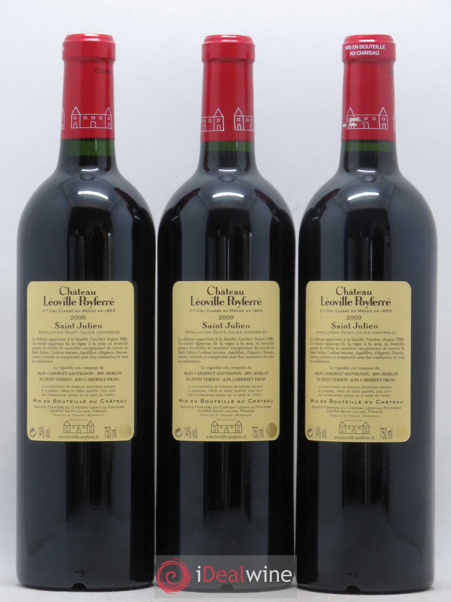 Château Léoville Poyferré 2ème Grand Cru Classé 2009 - Lot de 12 bouteilles - 8