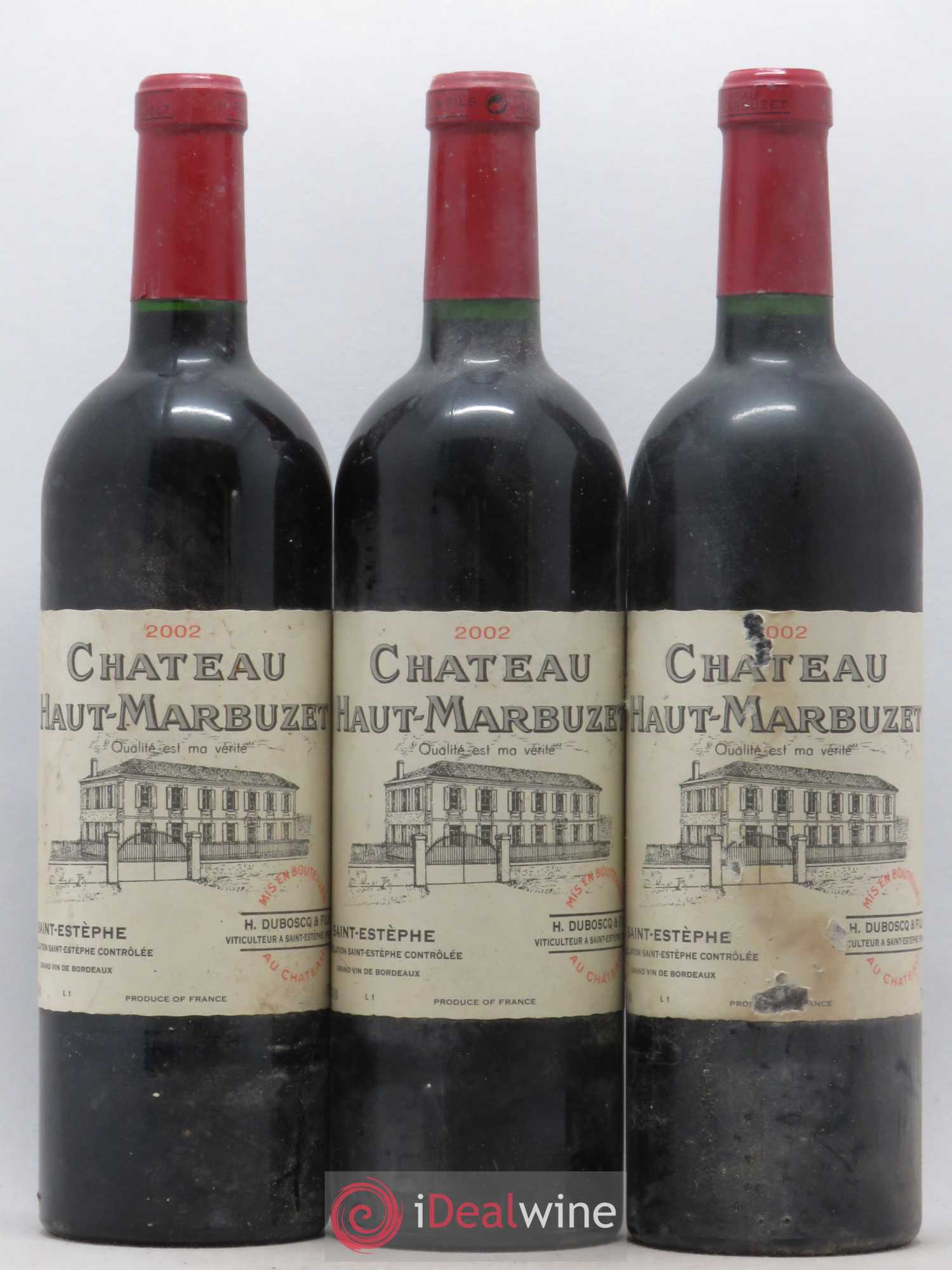 Château Haut Marbuzet 2002 - Lot de 3 bouteilles - 0