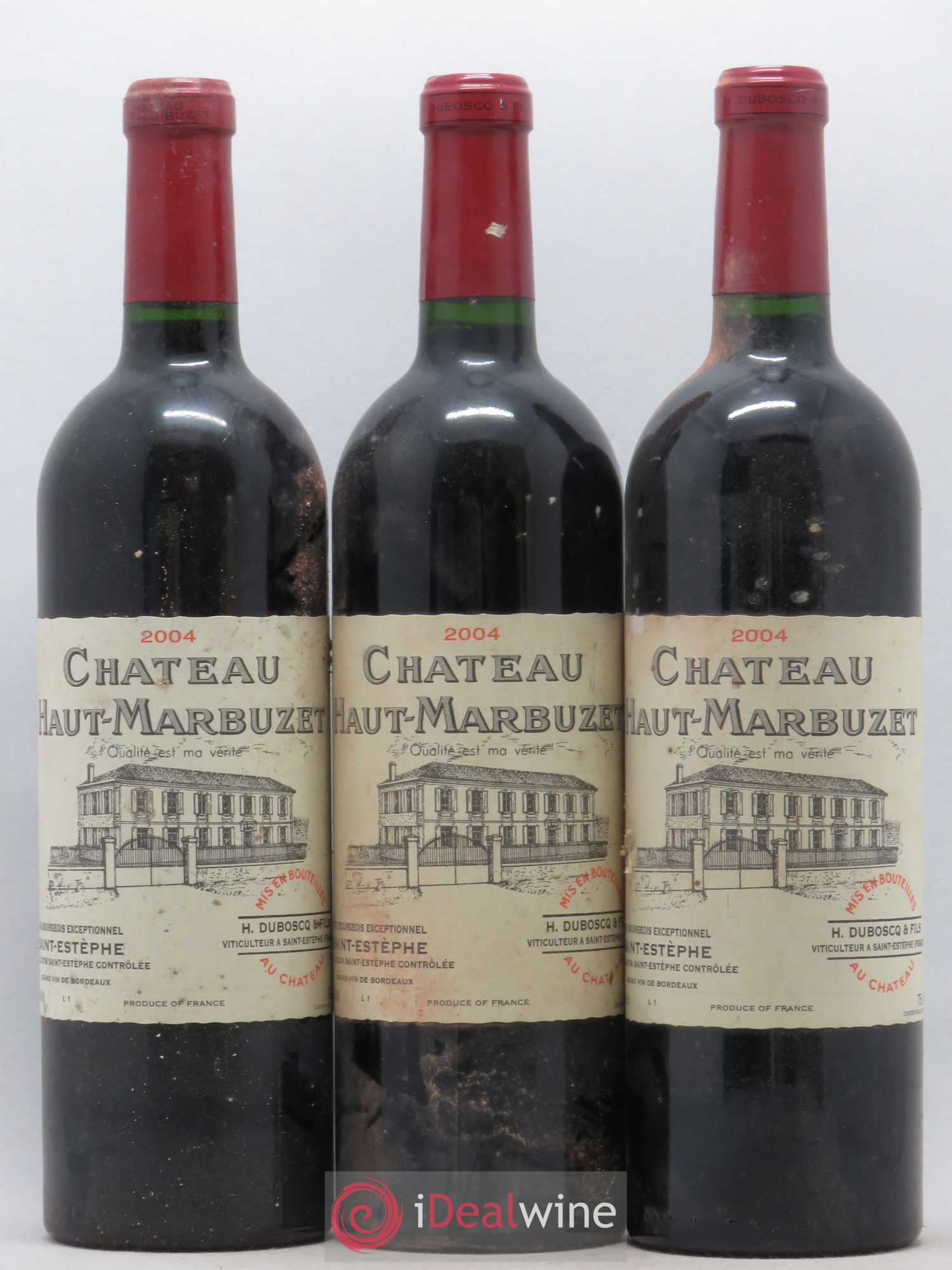 Château Haut Marbuzet 2004 - Lot de 3 bouteilles - 0