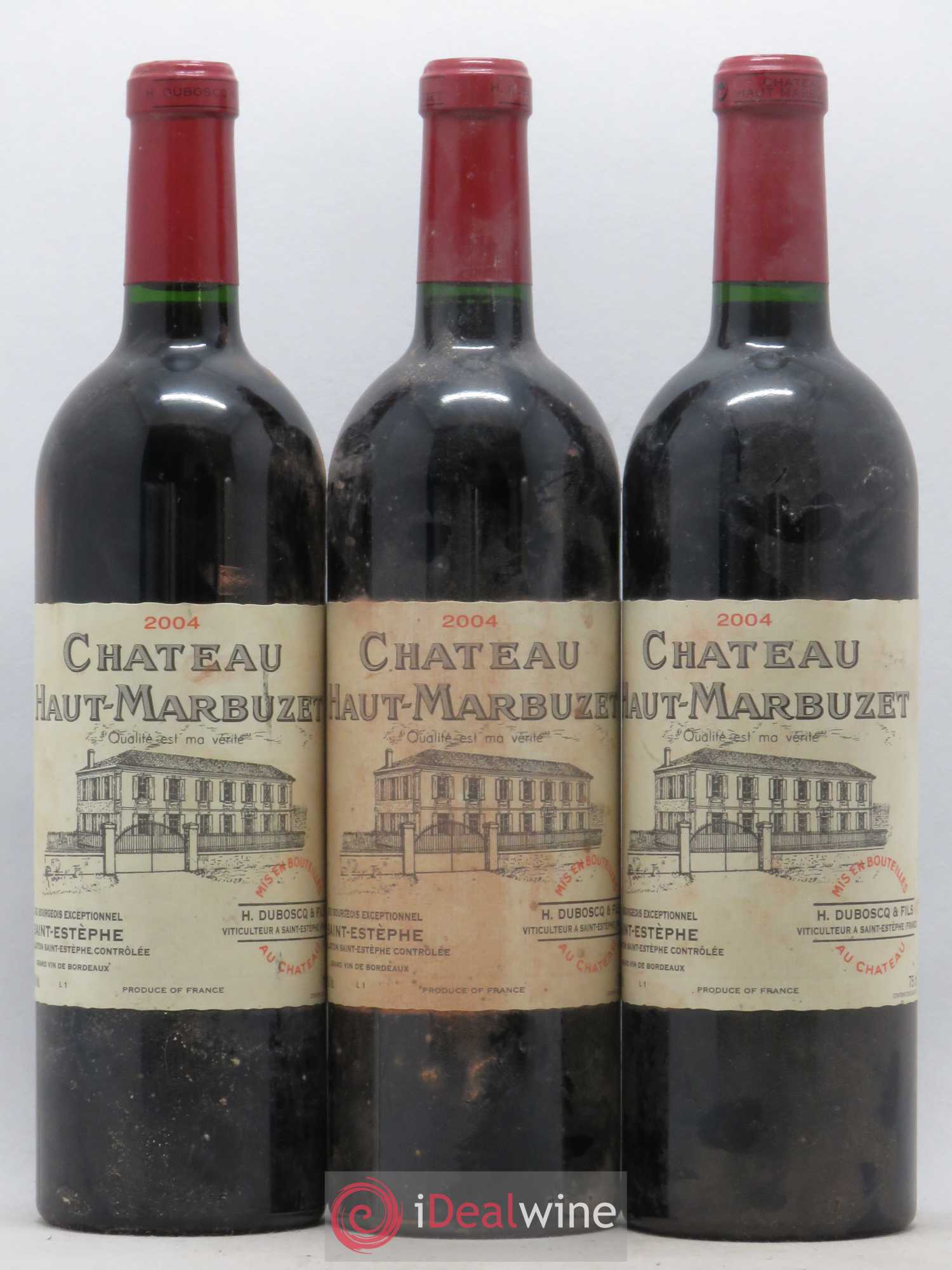 Château Haut Marbuzet 2004 - Lot de 3 bouteilles - 0
