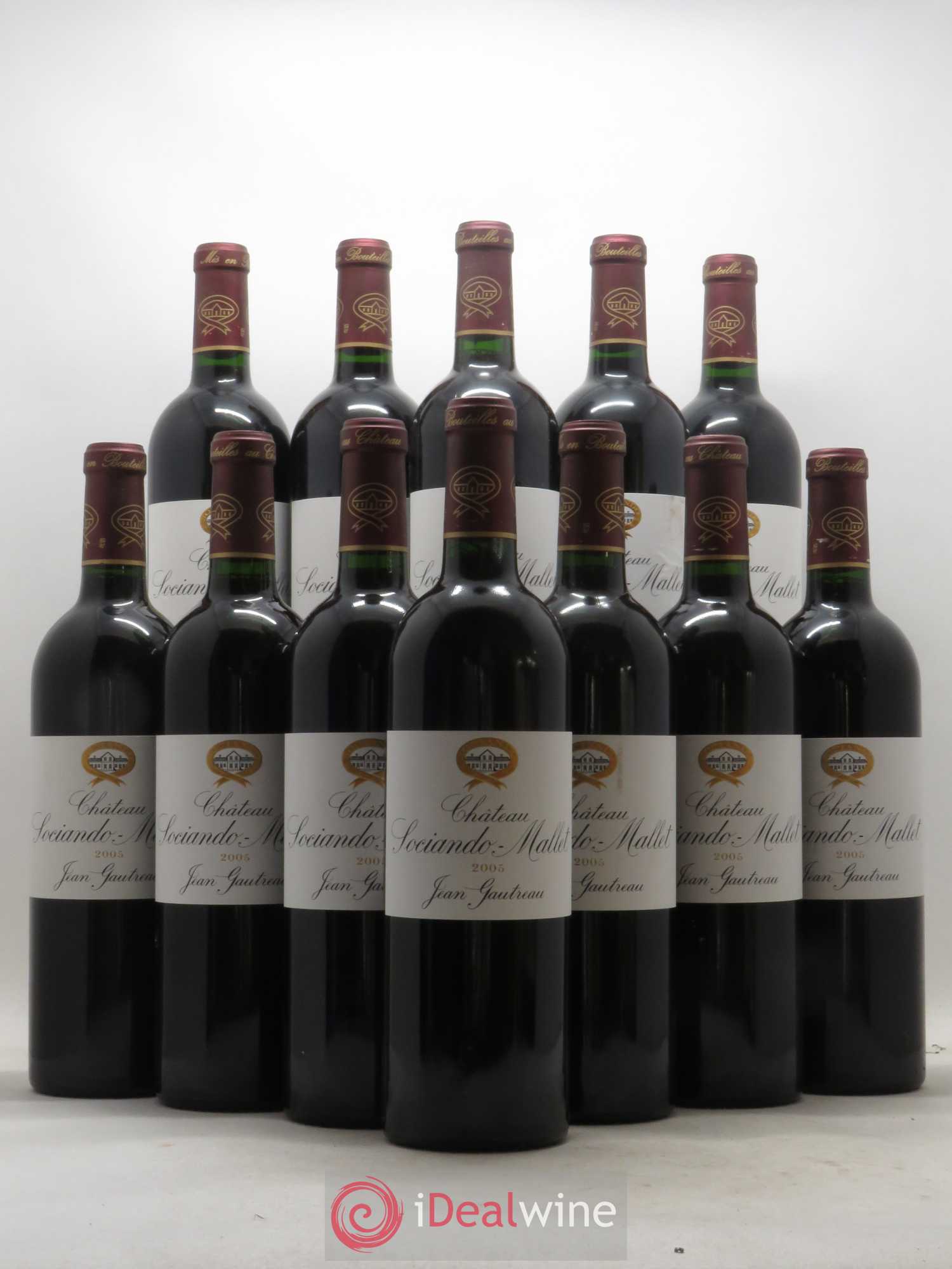 Château Sociando Mallet 2005 - Lot de 12 bouteilles - 0