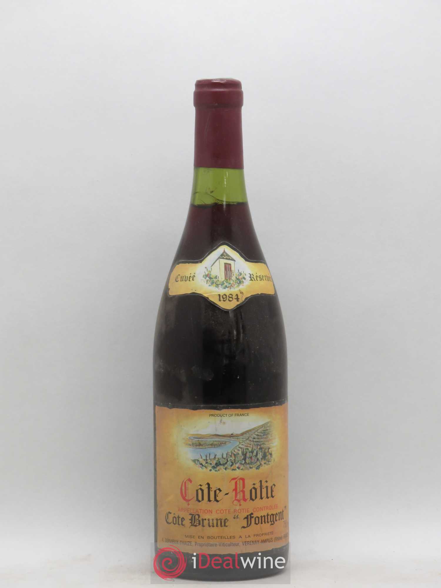 Côte-Rôtie Côte Brune Fontgent Domaine Dervieux Thaize 1984 - Posten von 1 Flasche - 0