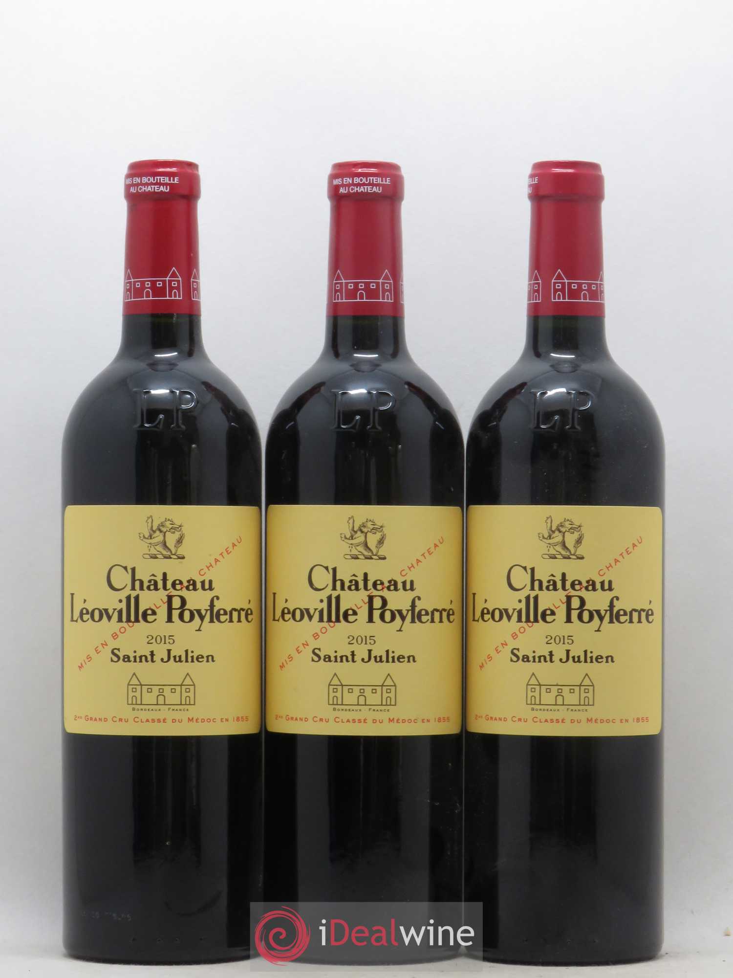 Château Léoville Poyferré 2ème Grand Cru Classé 2015 - Lot de 3 bouteilles - 0