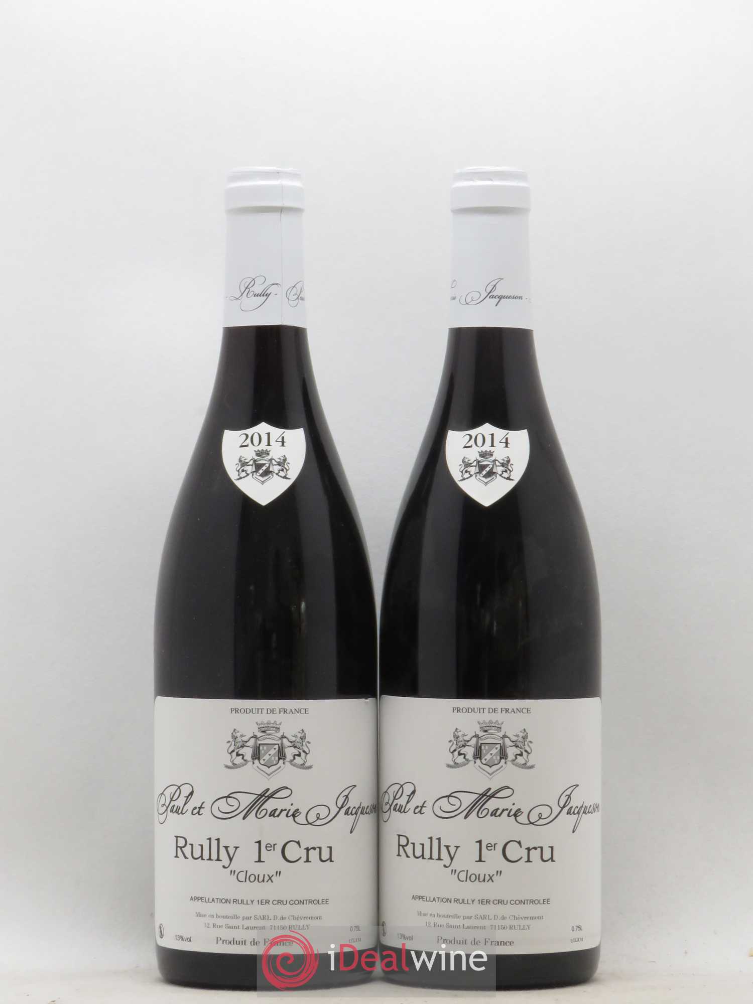 Rully 1er Cru Les Cloux Paul & Marie Jacqueson 2014 - Lot de 2 bouteilles - 0