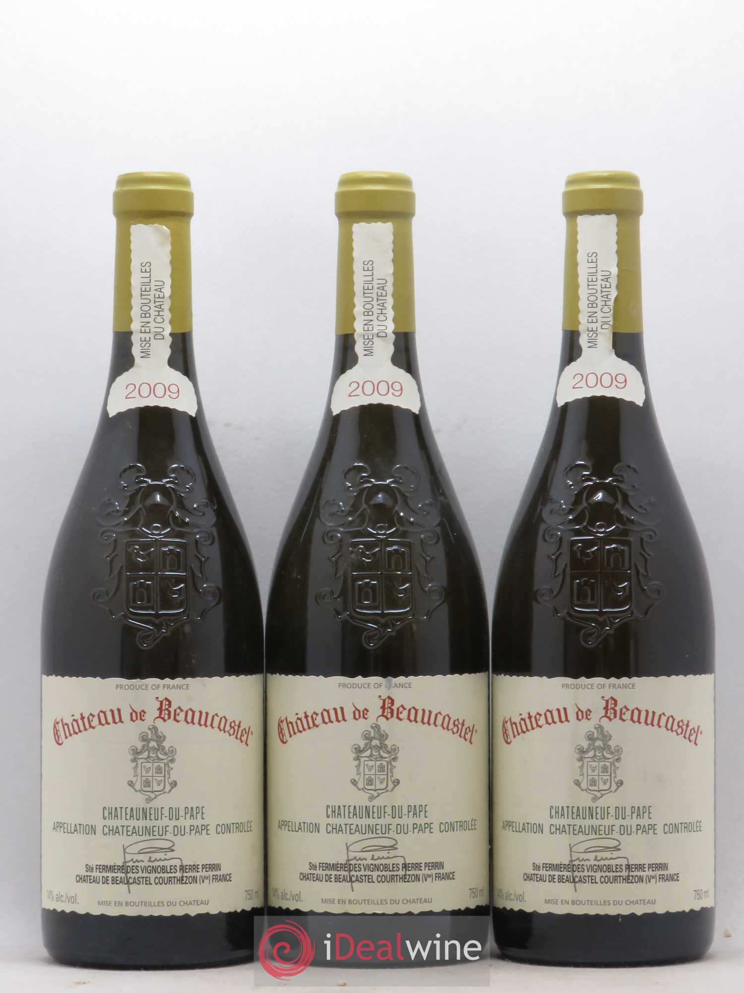 Châteauneuf-du-Pape Château de Beaucastel Famille Perrin 2009 - Lot de 3 bouteilles - 0