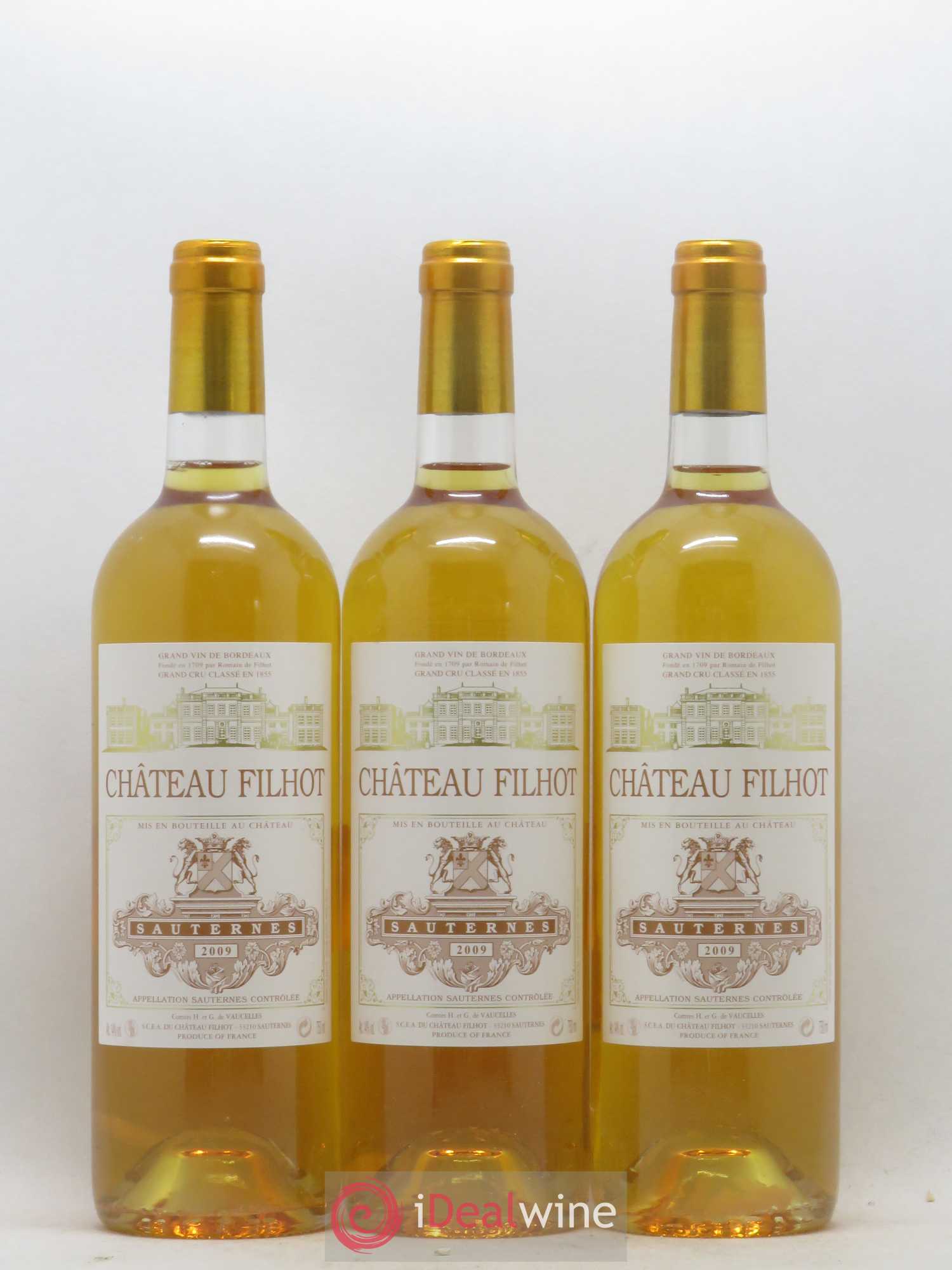 Château Filhot 2ème Grand Cru Classé 2009 - Lotto di 3 bottiglie - 0