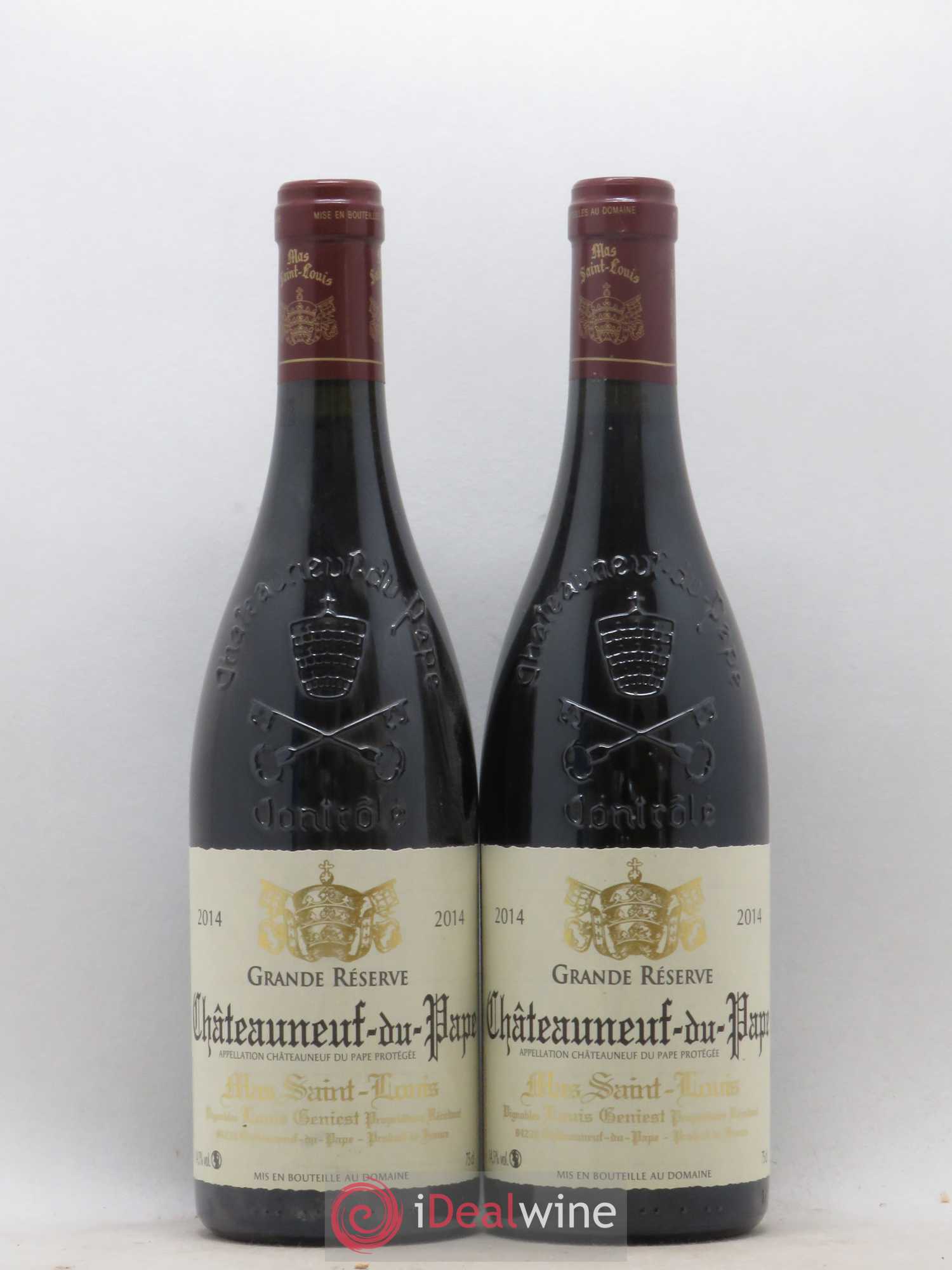 Châteauneuf-du-Pape Grande Réserve Mas Saint-Louis 2014 - Lot de 2 bouteilles - 0