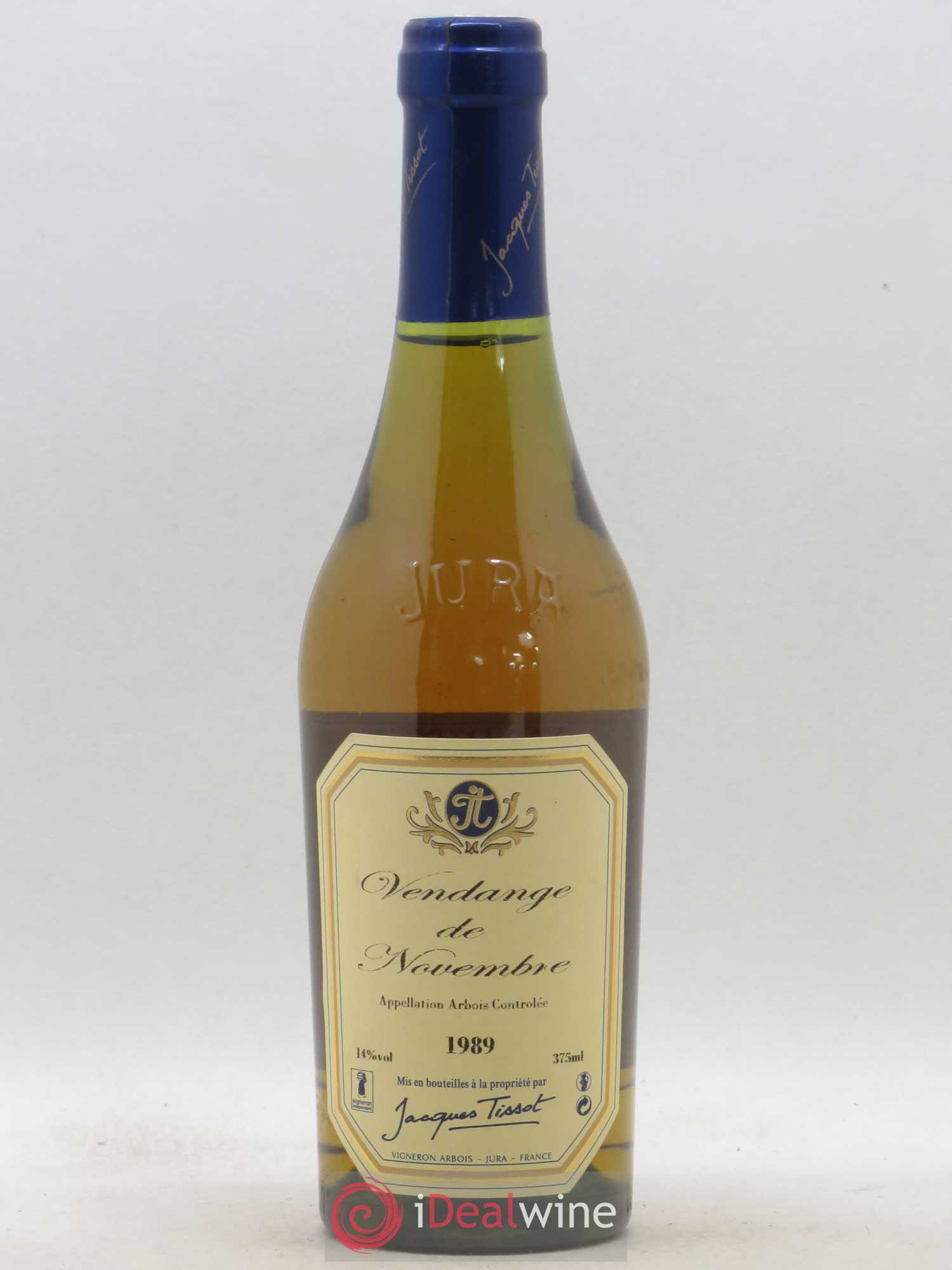 Arbois Vendange De Novembre Domaine Jacques Tissot 1989 - Posten von 1 Demi-Flasche - 0