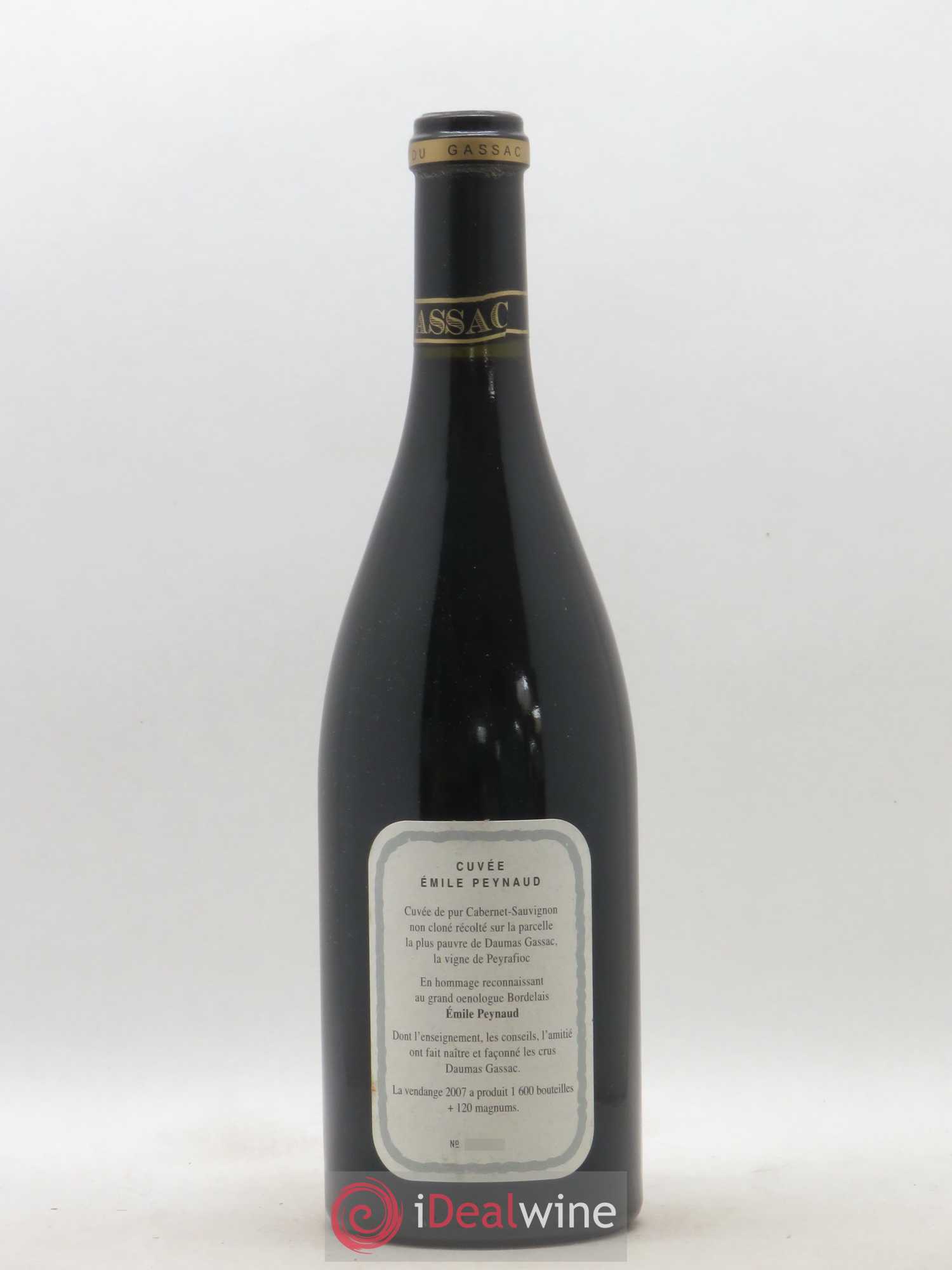 Pays d'Hérault Mas de Daumas Gassac Cuvée Emile Peynaud Famille Guibert de La Vaissière 2007 - Lot de 1 bouteille - 1