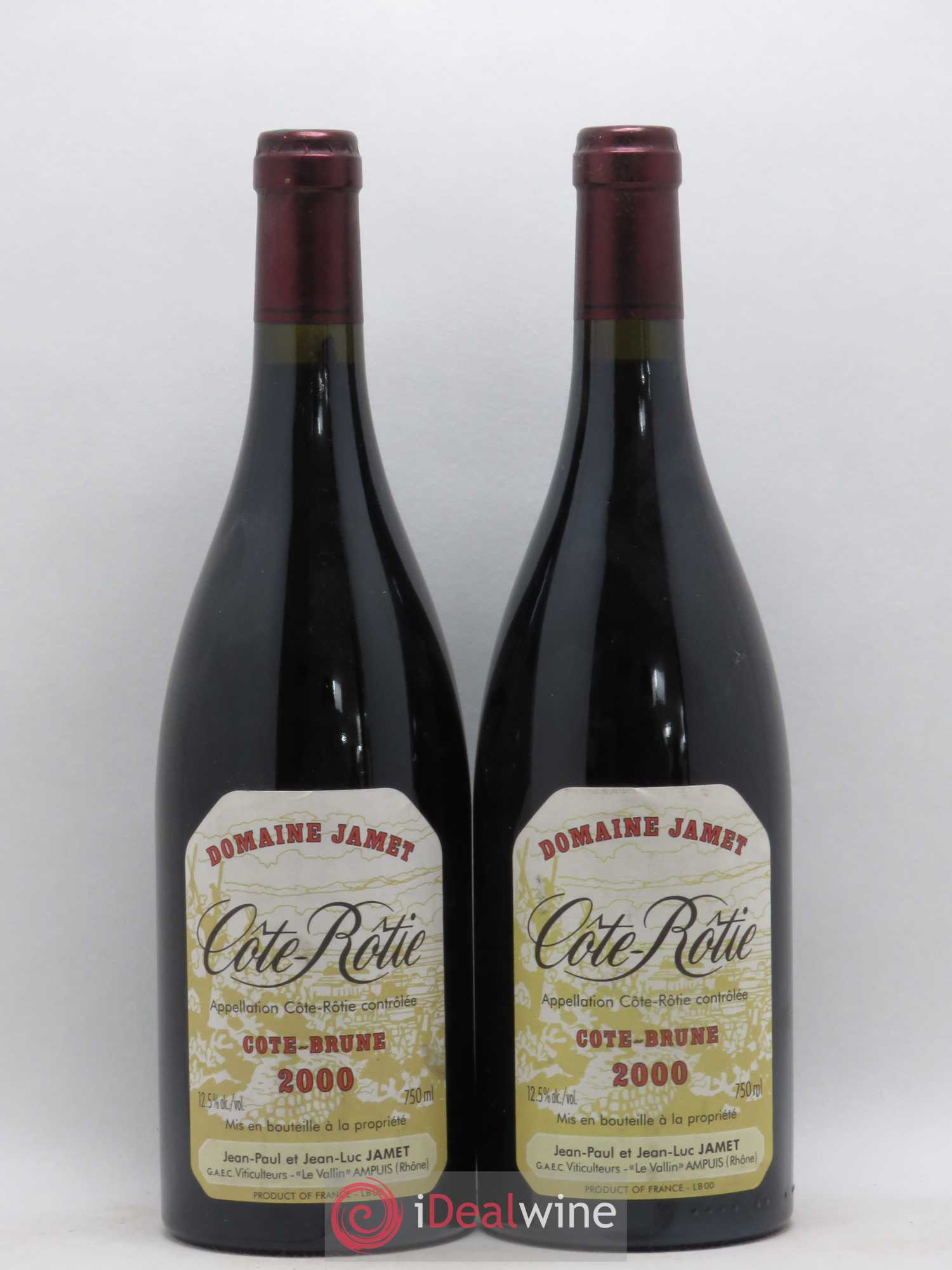 Côte-Rôtie Côte Brune Jamet (Domaine) 2000 - Lot de 2 bouteilles - 0