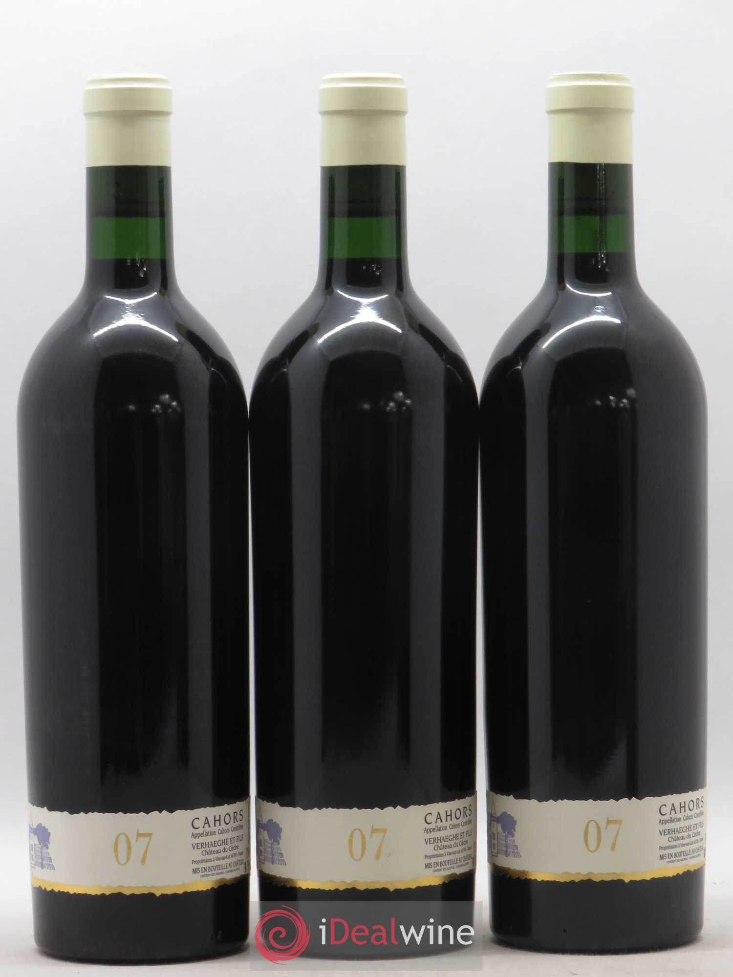 Cahors Château du Cèdre GC Pascal et Jean-Marc Verhaeghe 2007 - Lot de 6 bouteilles - 4