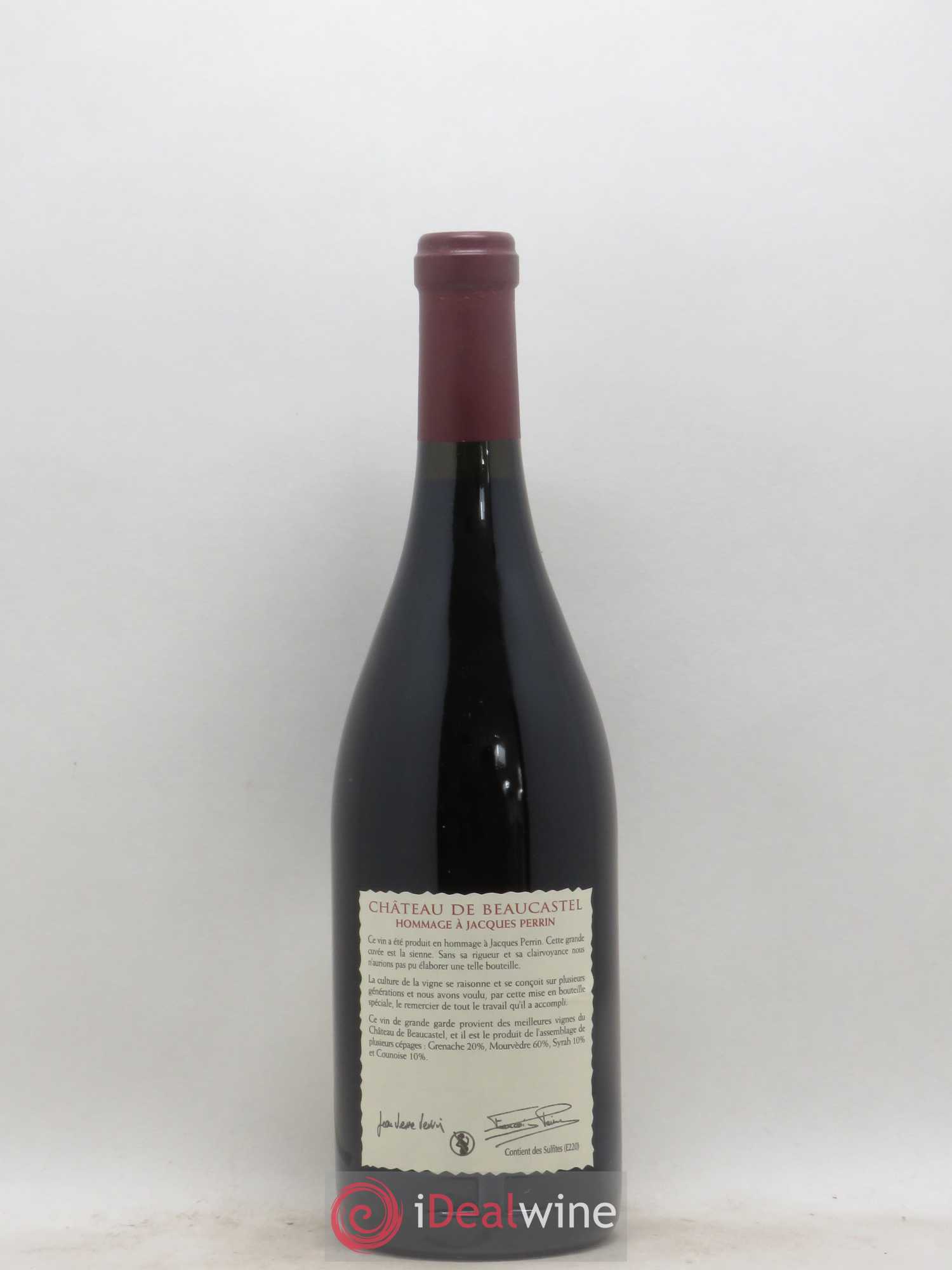 Châteauneuf-du-Pape Château de Beaucastel Hommage à Jacques Perrin Famille Perrin 2007 - Lot de 1 bouteille - 1