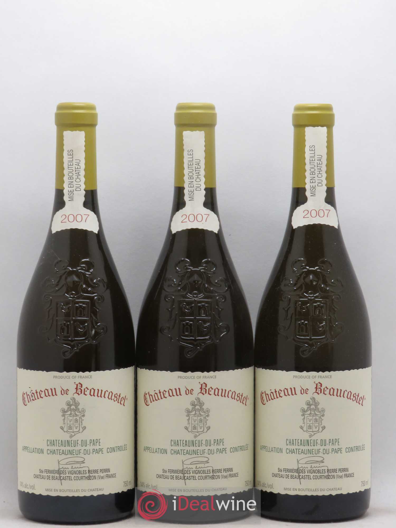 Châteauneuf-du-Pape Château de Beaucastel Famille Perrin 2007 - Lot de 6 bouteilles - 1