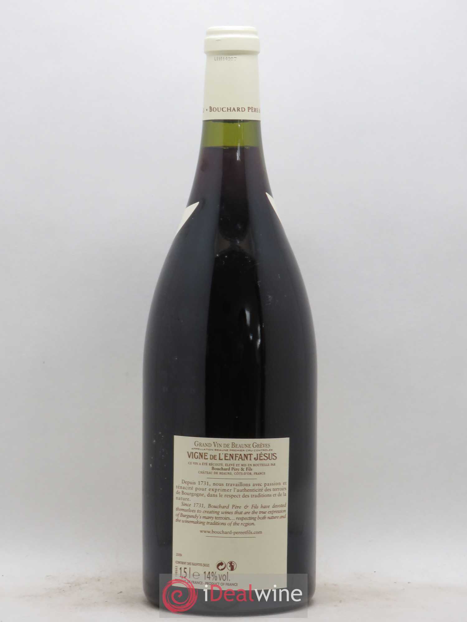 Beaune 1er Cru Grèves - Vigne de l'Enfant Jésus Bouchard Père & Fils 2009 - Lot de 1 magnum - 1
