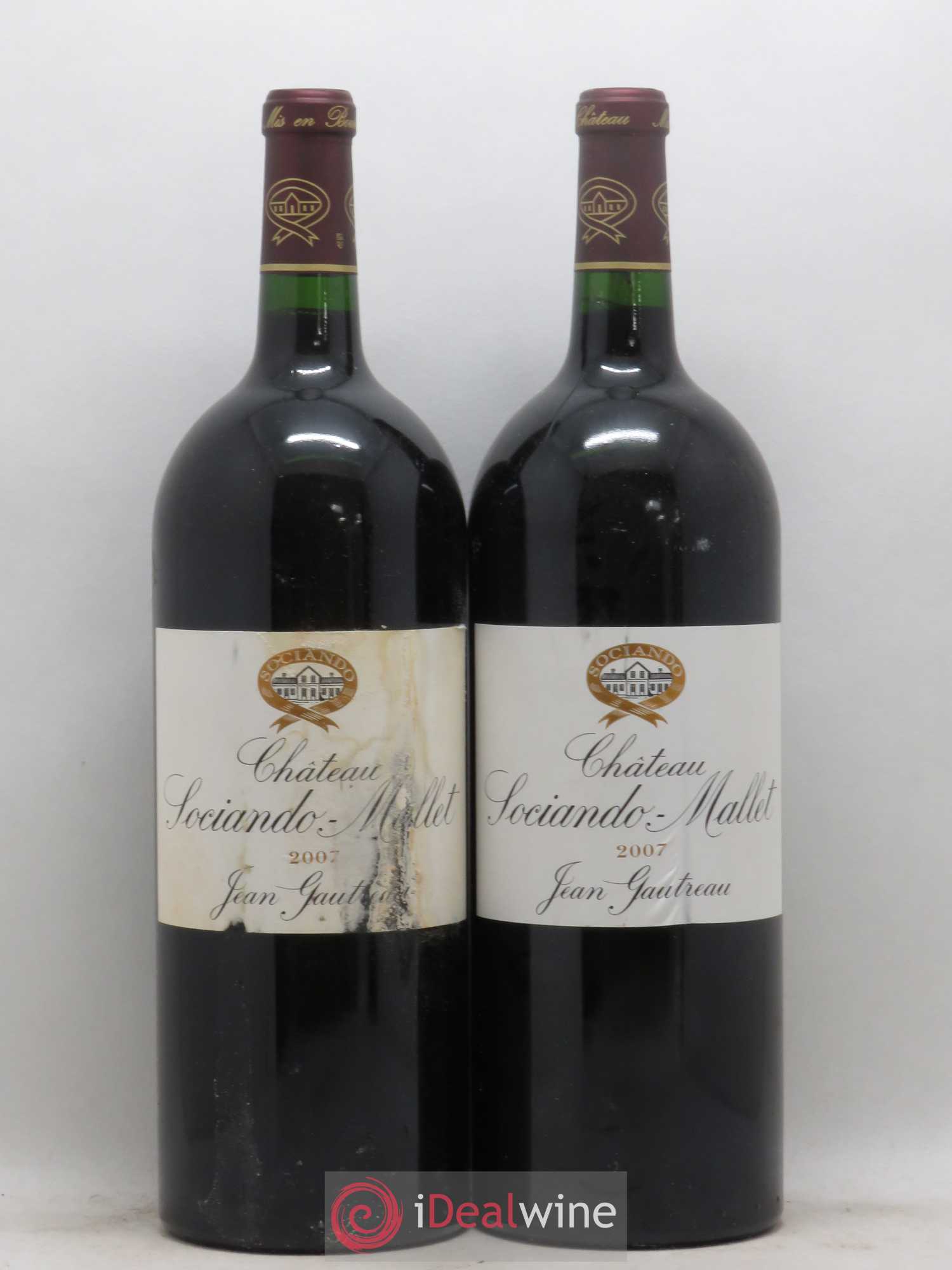 Château Sociando Mallet 2007 - Lot de 2 magnums - 0