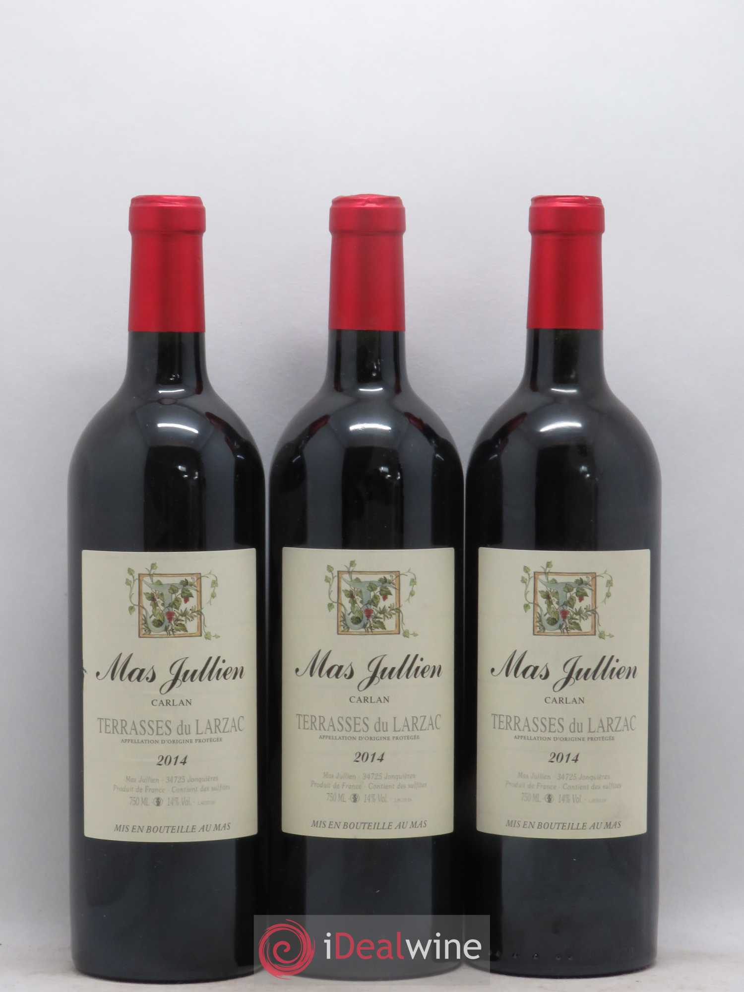 Terrasses du Larzac Mas Jullien Carlan Olivier Jullien 2014 - Lot de 3 bouteilles - 0