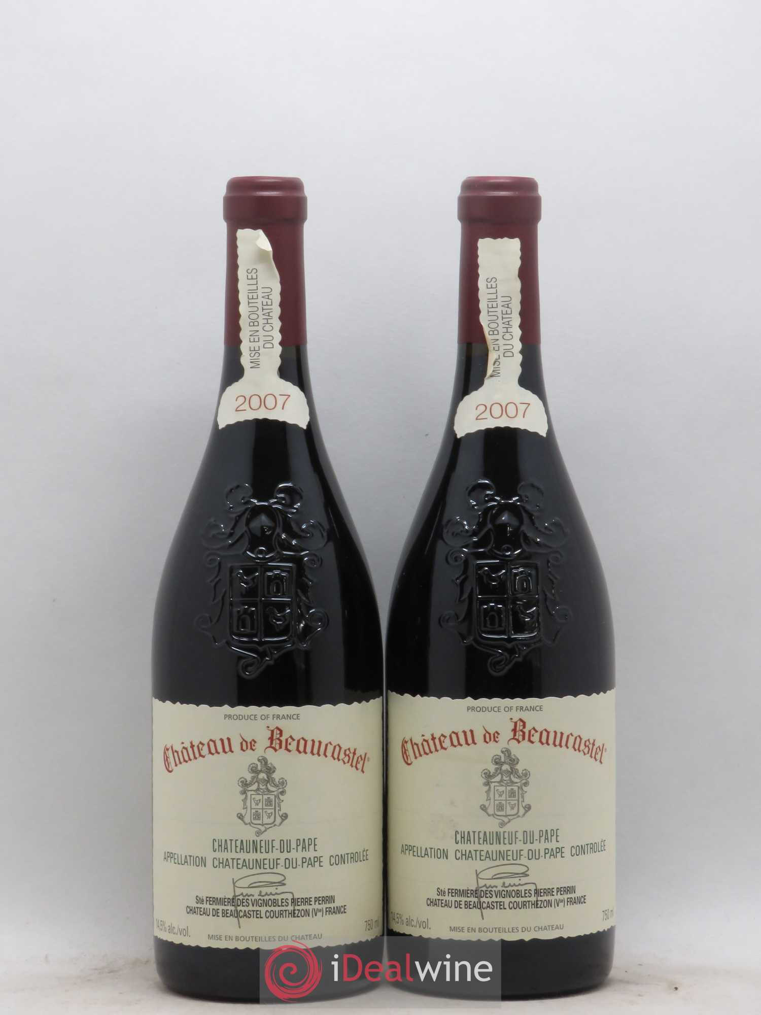 Châteauneuf-du-Pape Château de Beaucastel Famille Perrin 2007 - Lot de 2 bouteilles - 0