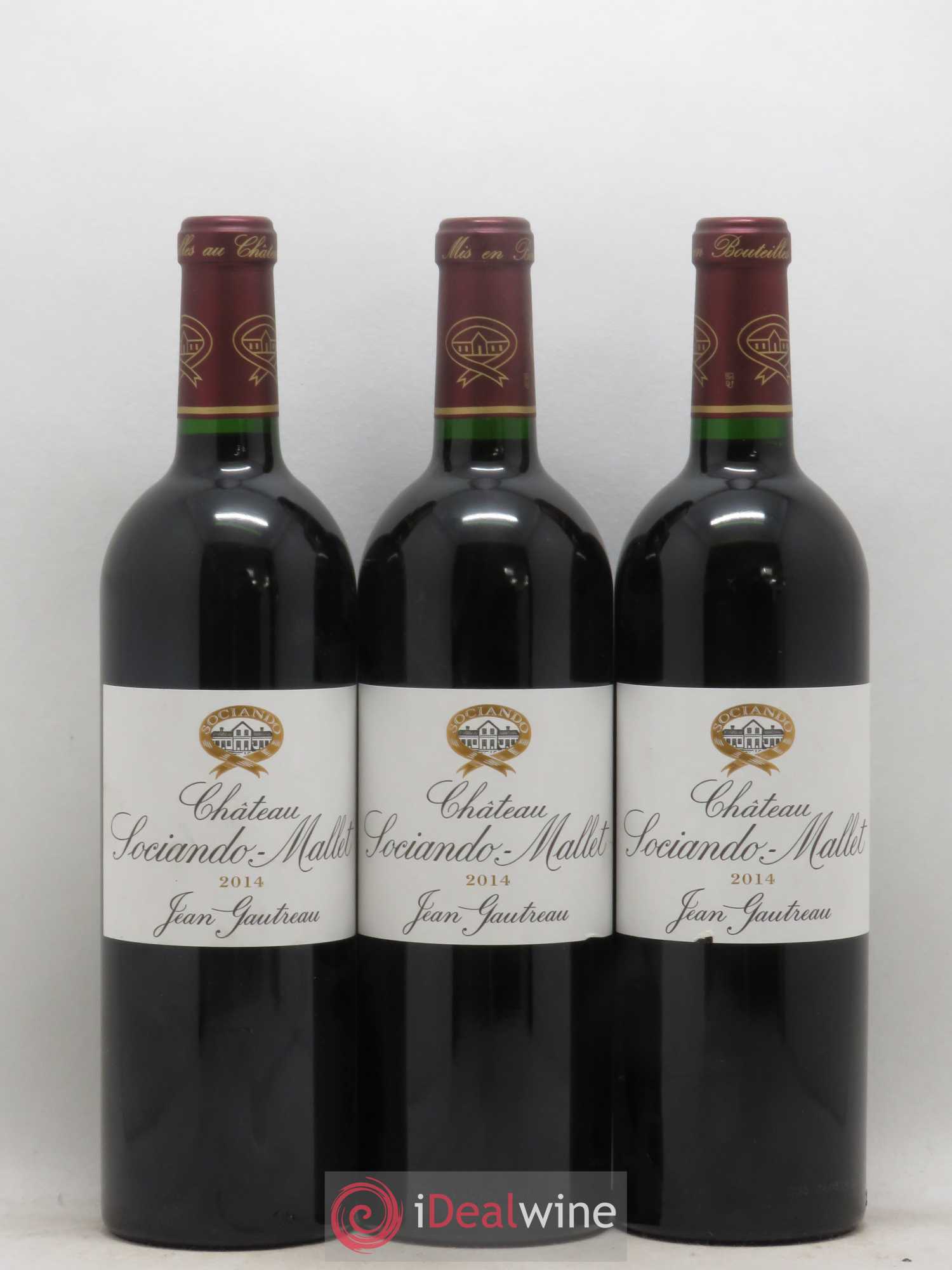 Château Sociando Mallet 2014 - Lot de 3 bouteilles - 0
