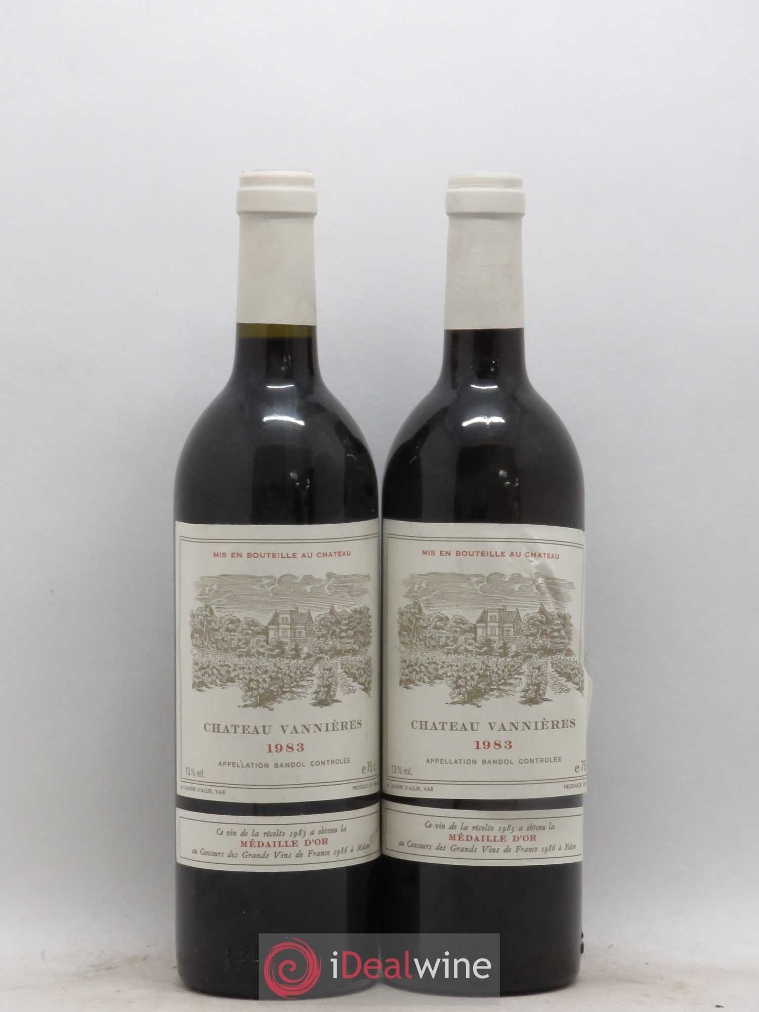 Bandol Château Vannières Éric et Charles-Éric Boisseaux 1983 - Lot de 2 bouteilles - 0