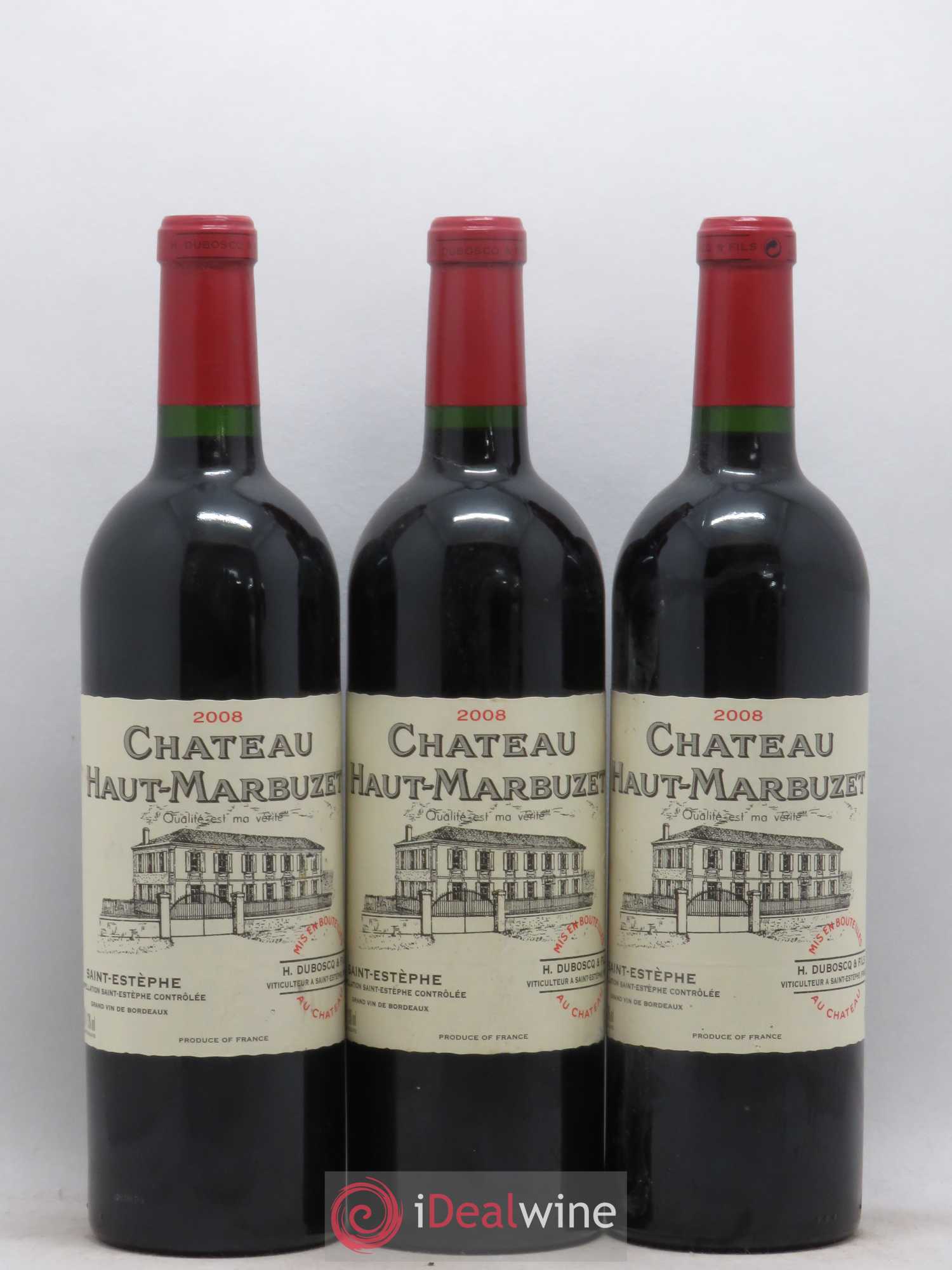Château Haut Marbuzet 2008 - Lot de 3 bouteilles - 0