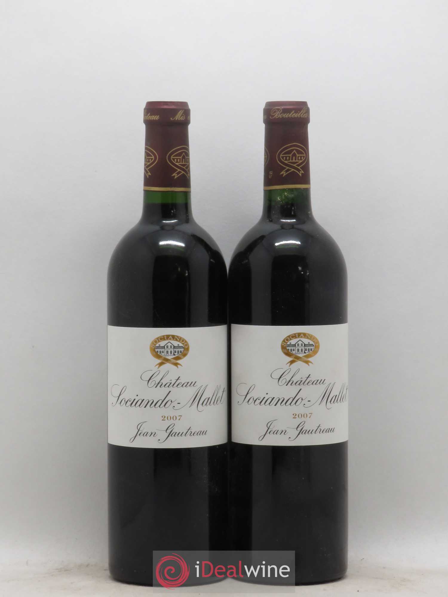 Château Sociando Mallet 2007 - Lot de 2 bouteilles - 0