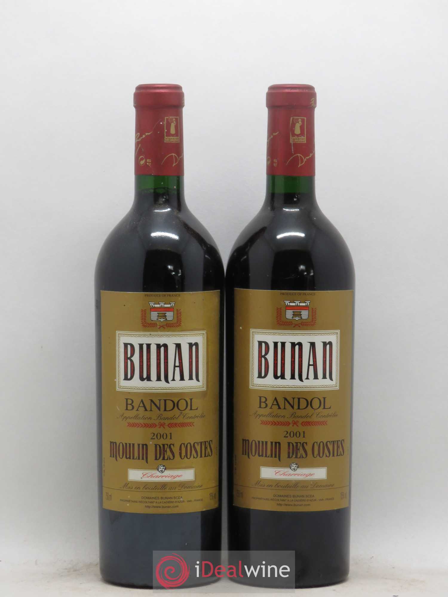 Bandol Bunan Charriage 2001 - Posten von 2 Flaschen - 0