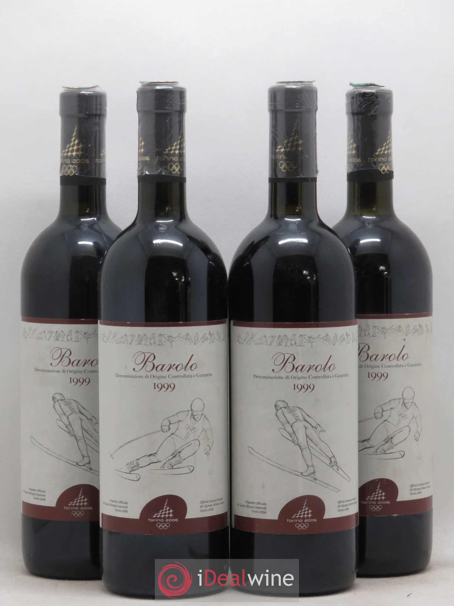 Barolo Jeux Olympiques de Turin Fontanafredda 1999 - Posten von 4 Flaschen - 0