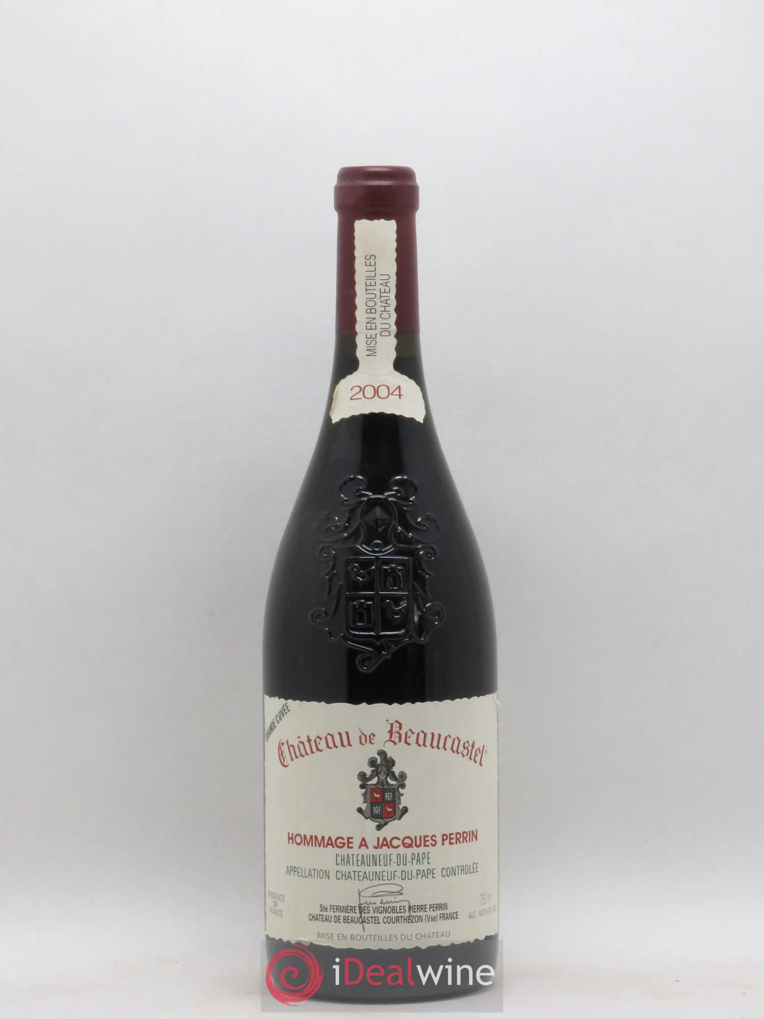 Châteauneuf-du-Pape Château de Beaucastel Hommage à Jacques Perrin Famille Perrin 2004 - Lot de 1 bouteille - 0