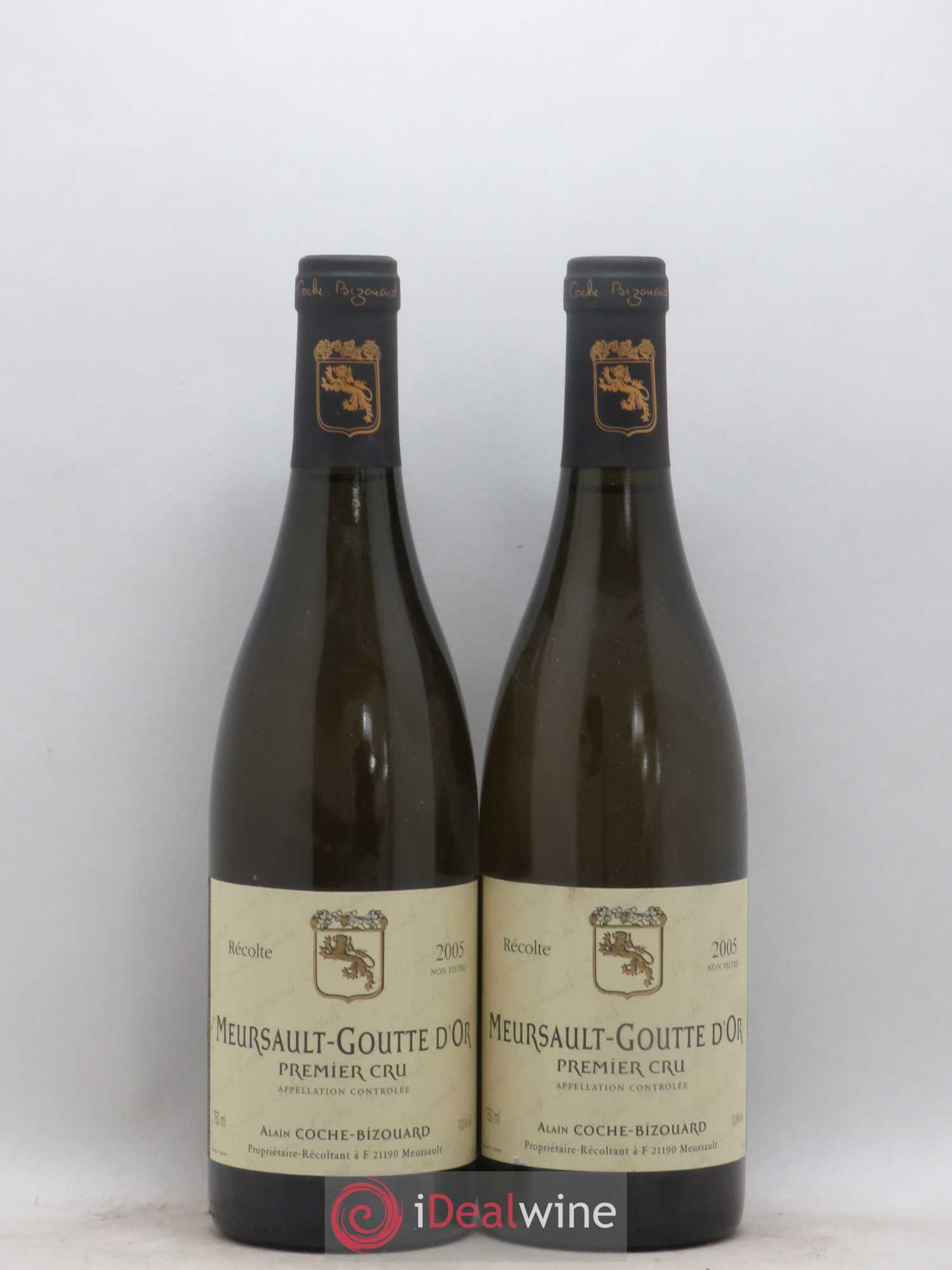Meursault 1er Cru Goutte d'Or Coche-Bizouard 2005 - Lot de 2 bouteilles - 0
