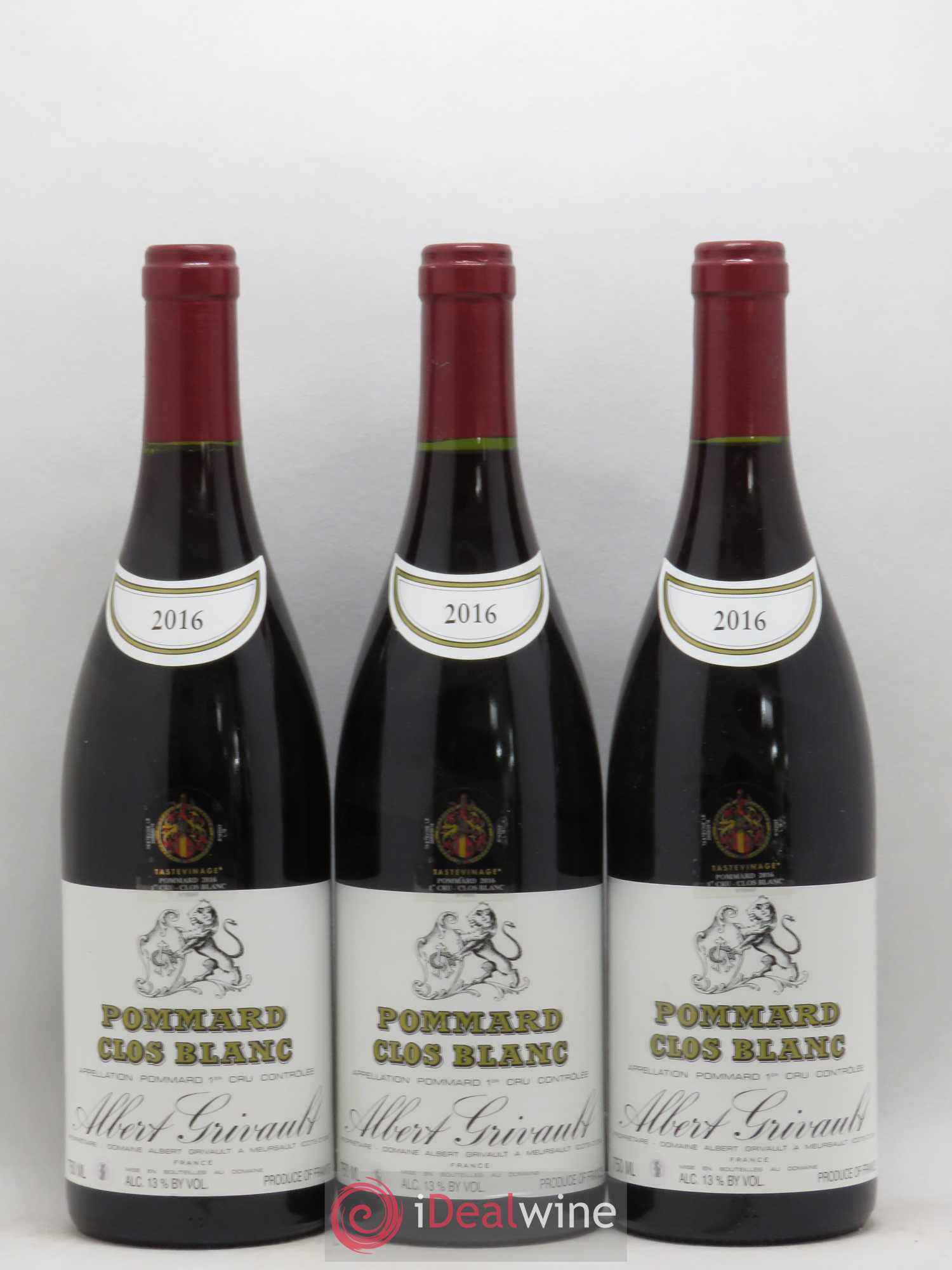 Pommard 1er Cru Clos Blanc Albert Grivault 2016 - Lot de 3 bouteilles - 0
