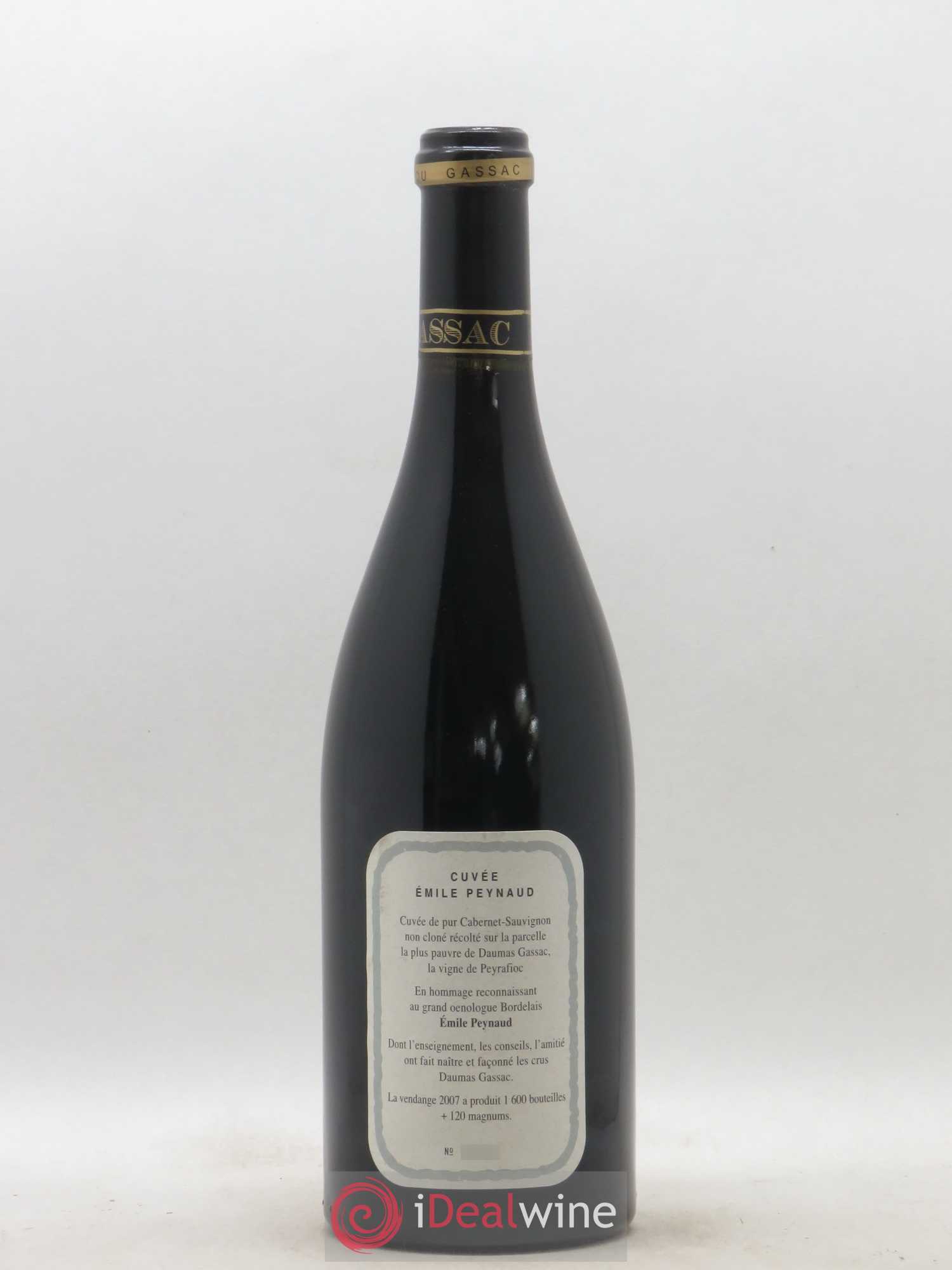 Pays d'Hérault Mas de Daumas Gassac Cuvée Emile Peynaud Famille Guibert de La Vaissière 2007 - Lot de 1 bouteille - 1