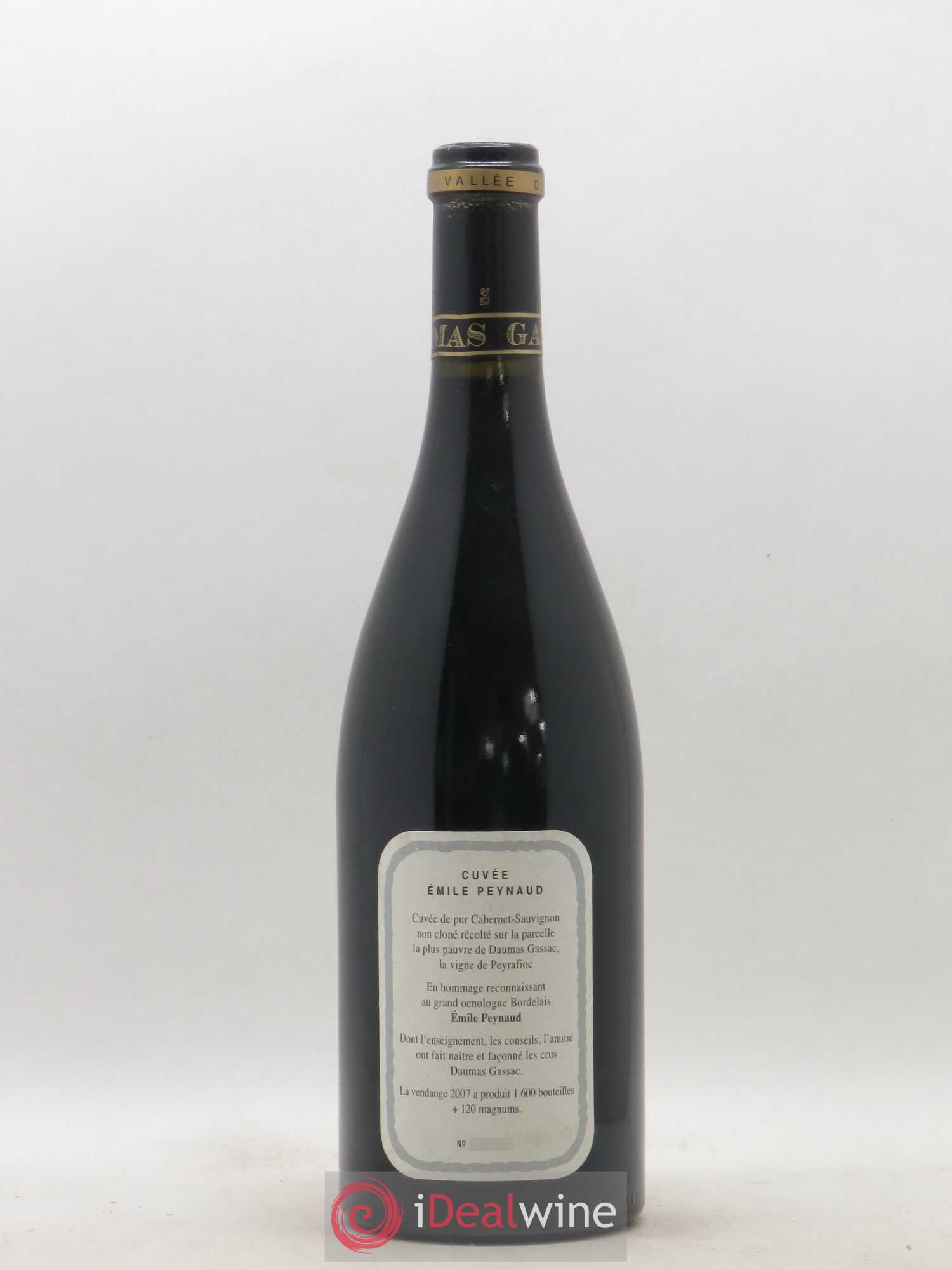 Pays d'Hérault Mas de Daumas Gassac Cuvée Emile Peynaud Famille Guibert de La Vaissière 2007 - Lot de 1 bouteille - 1