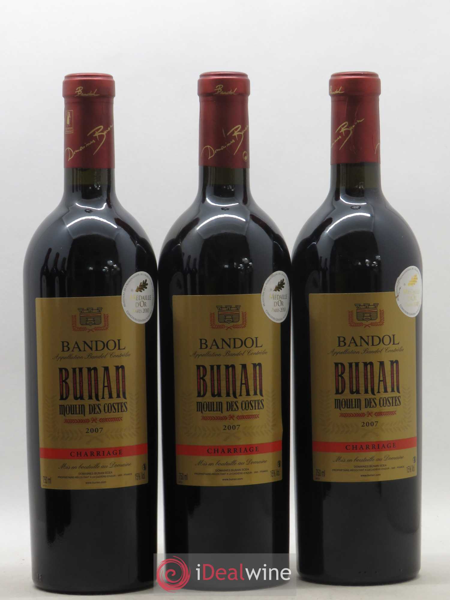 Bandol Charriage Domaine Bunan 2007 - Posten von 6 Flaschen - 1